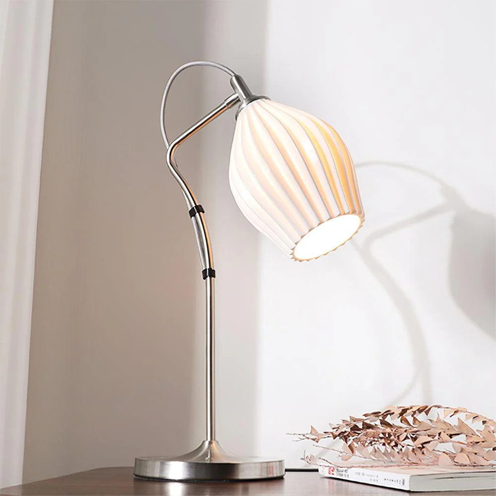 Ceramic Ribbed Table Lamp - Image 6