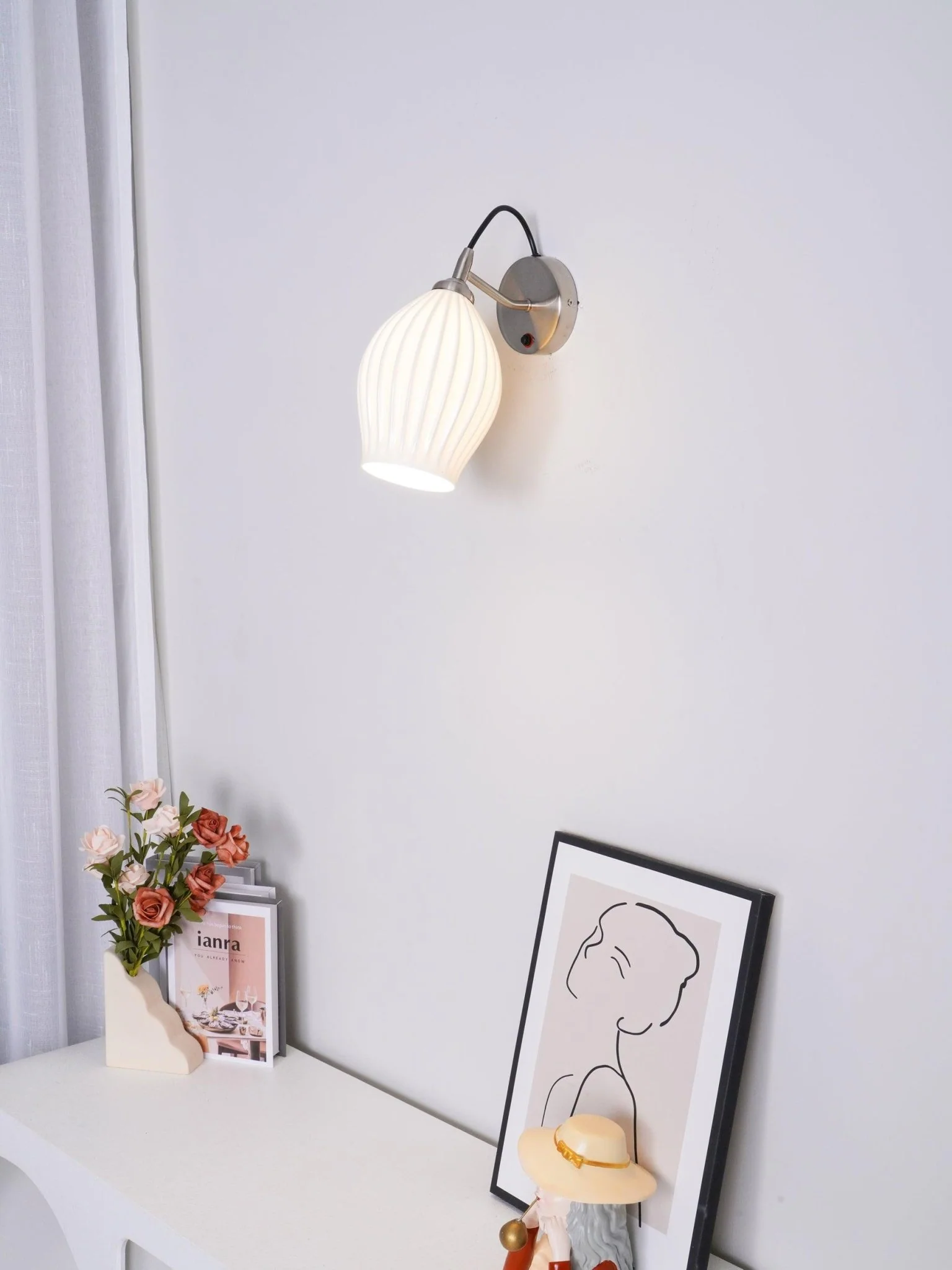 Ceramic Ribbed Wall light - Image 11