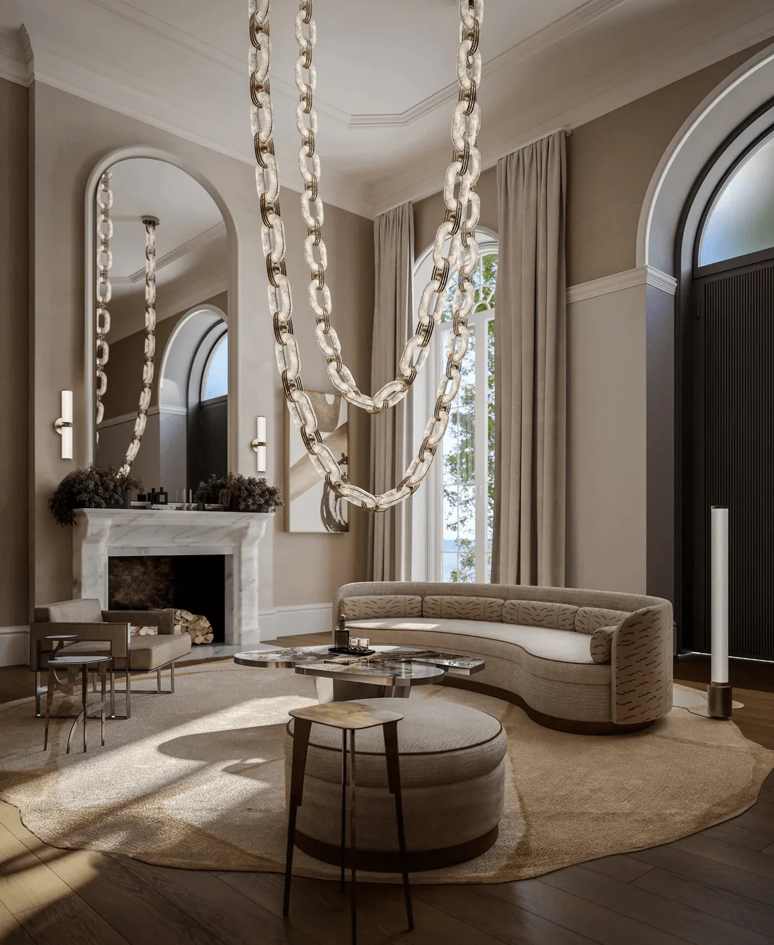Chain Link Chandelier - Image 6
