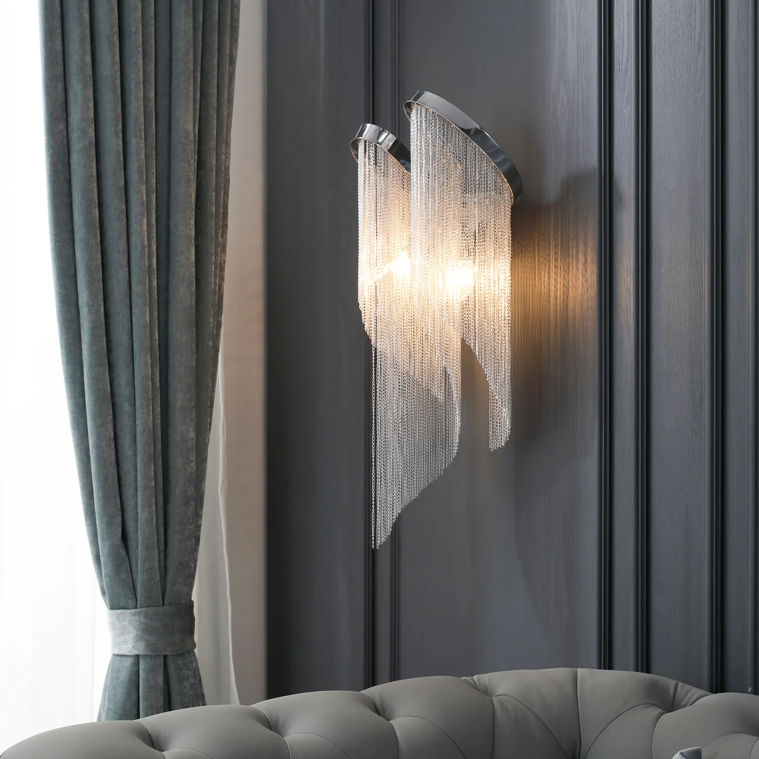 Chain Tassel Wall Lamp - Image 4