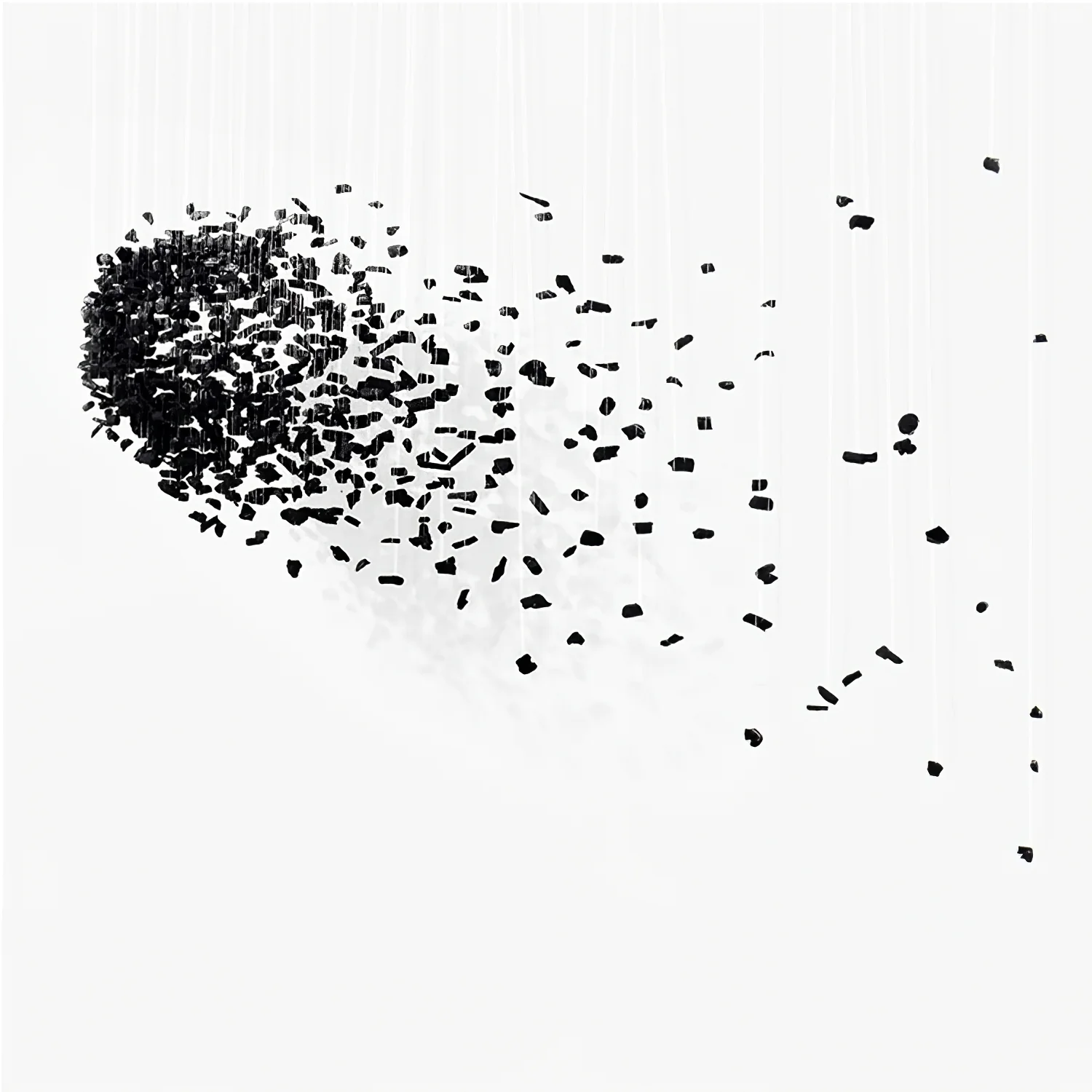 Charcoal Cascade Pixel Chandelier - Image 15