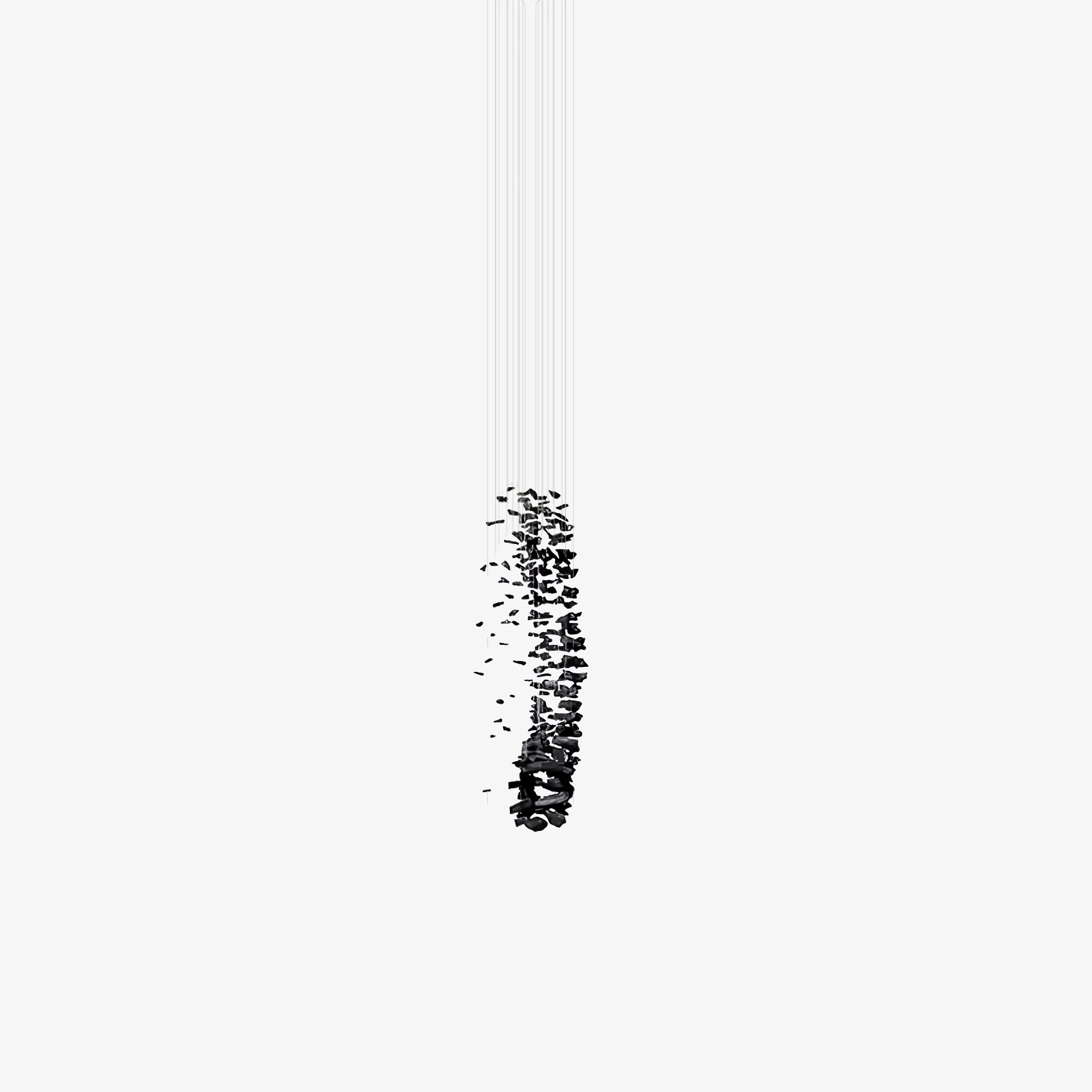 Charcoal Cascade Pixel Chandelier - Image 30