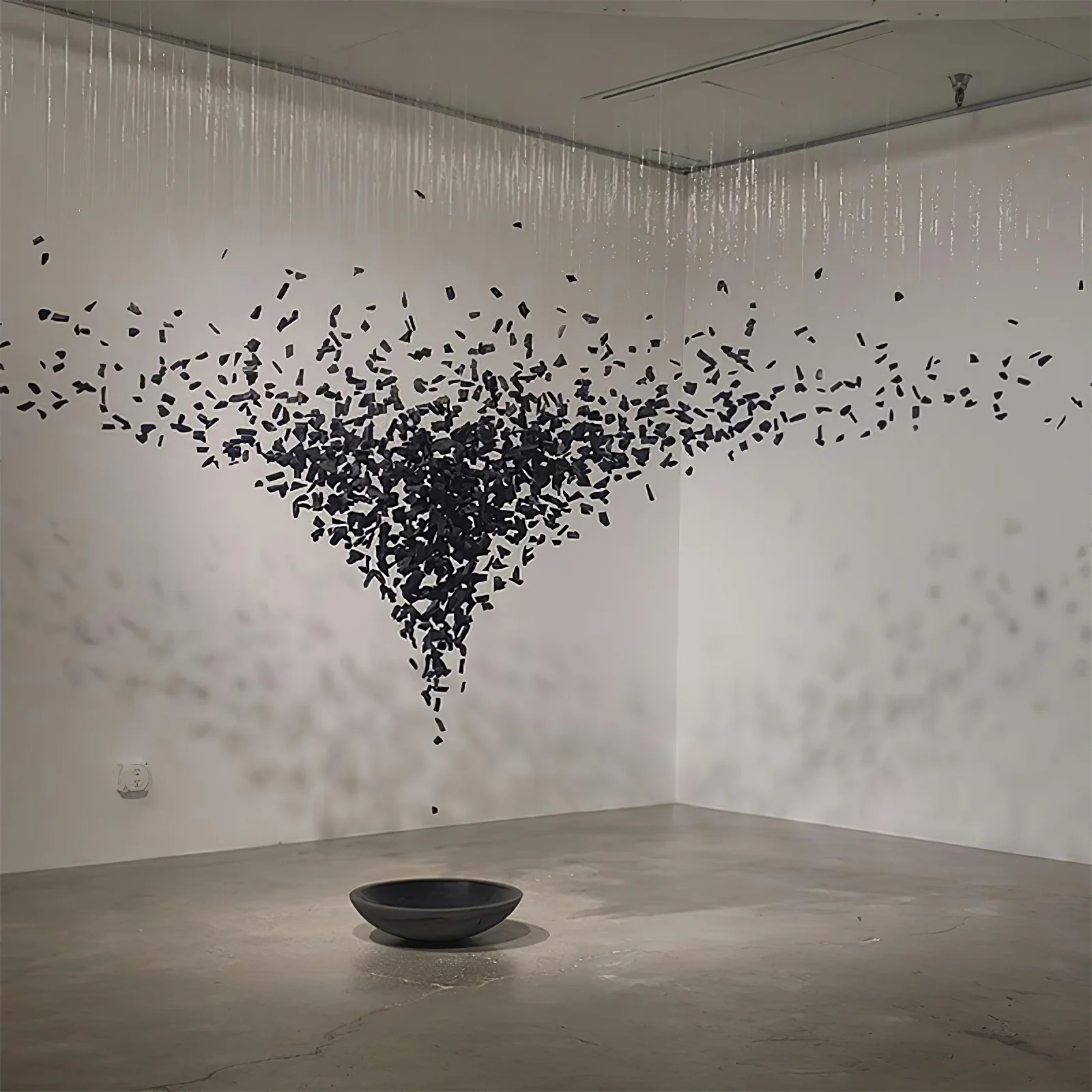Charcoal Cascade Pixel Chandelier - Image 8