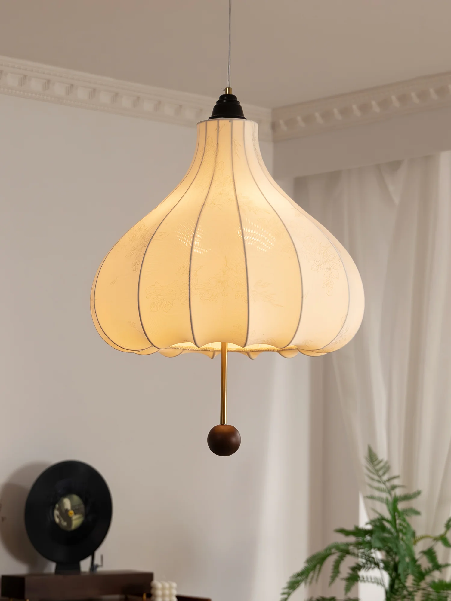 Chestnut Fabric Pendant Light - Image 17
