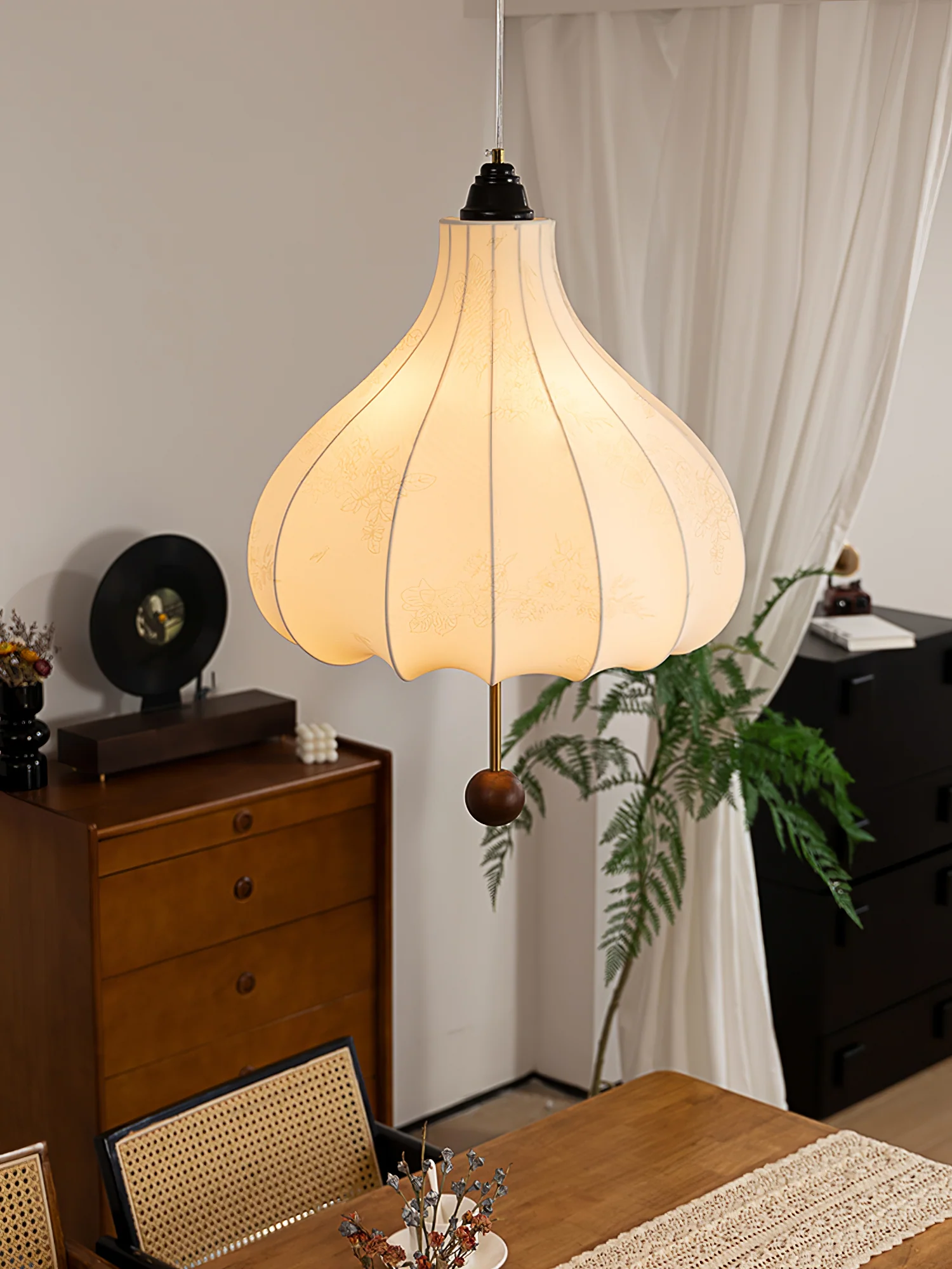 Chestnut Fabric Pendant Light - Image 18