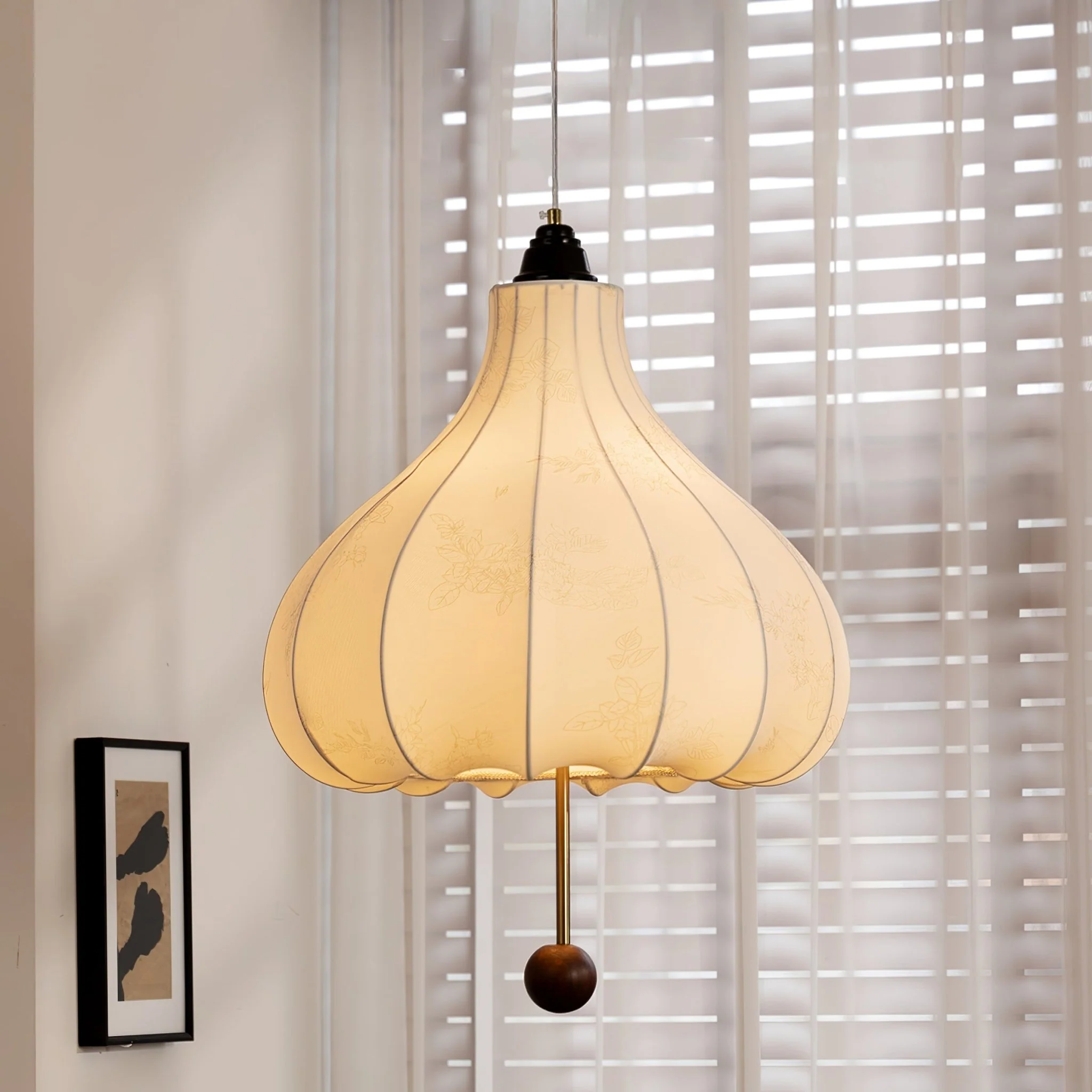 Chestnut Fabric Pendant Light - Image 7
