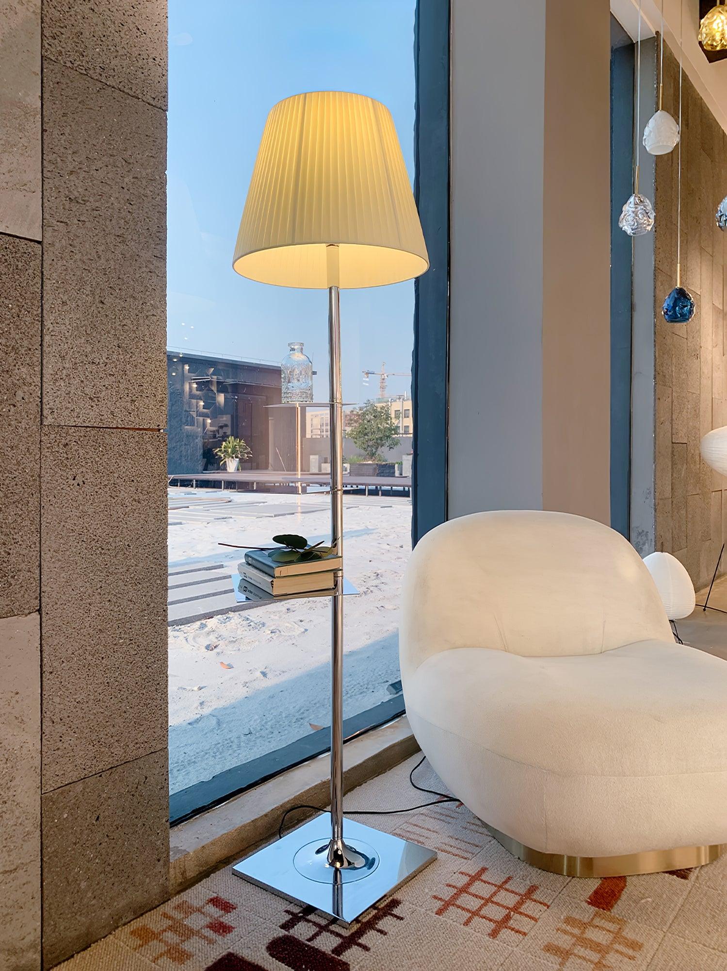 Chrome Prism Side Table Floor Lamp - Image 15