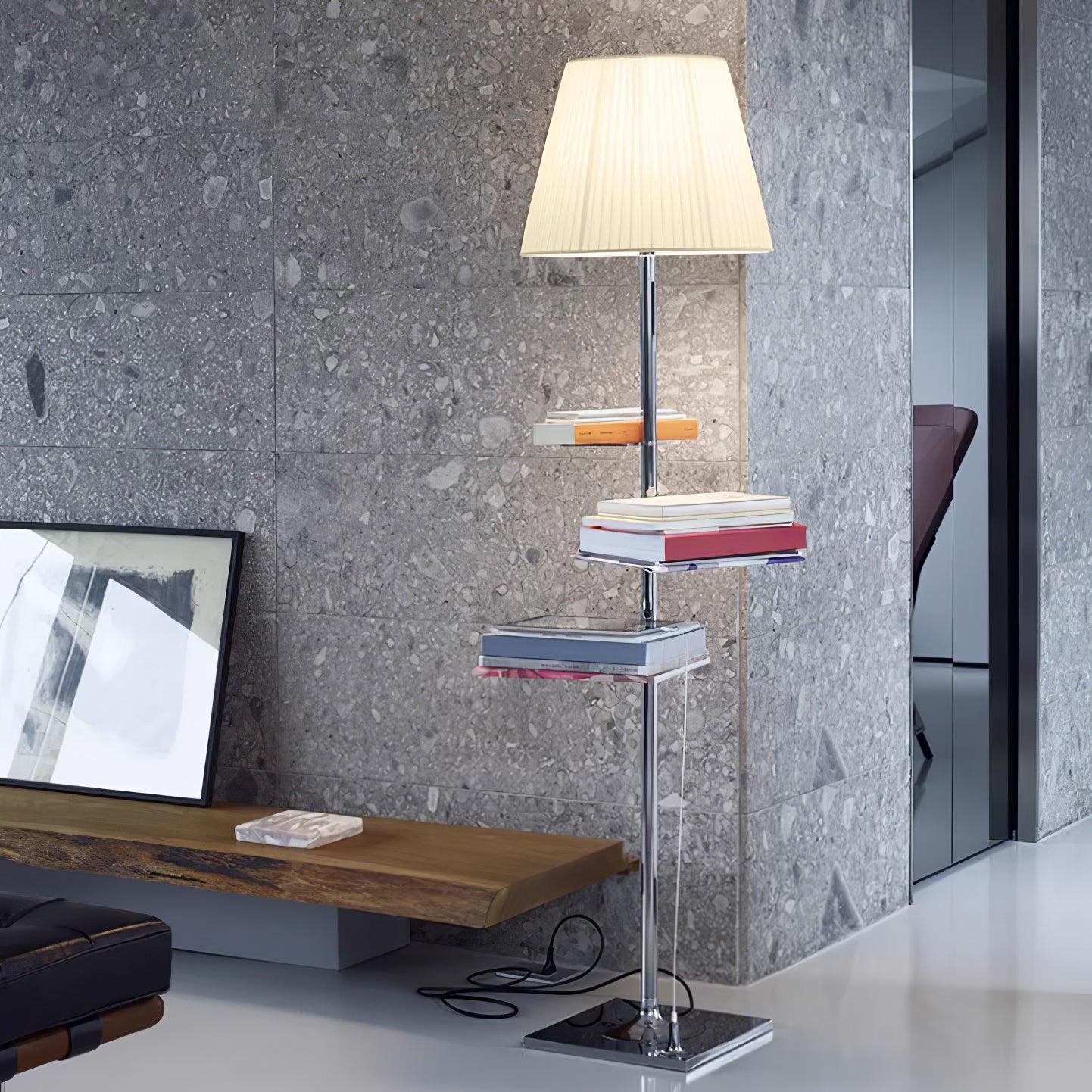 Chrome Prism Side Table Floor Lamp - Image 24
