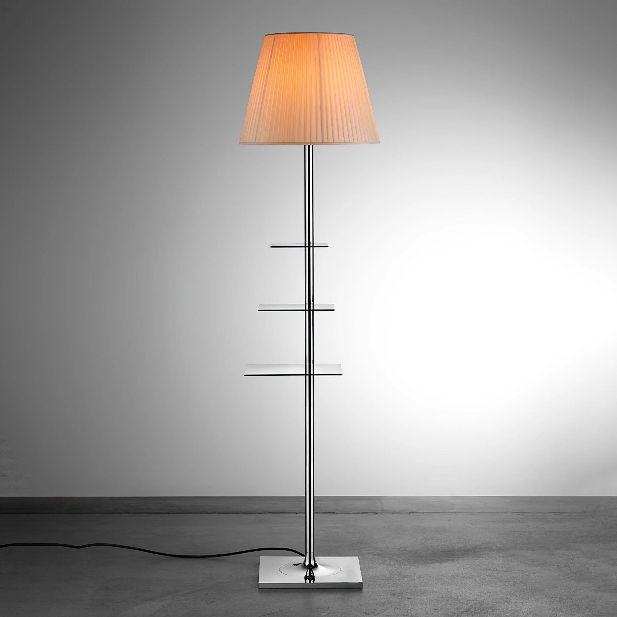 Chrome Prism Side Table Floor Lamp - Image 8
