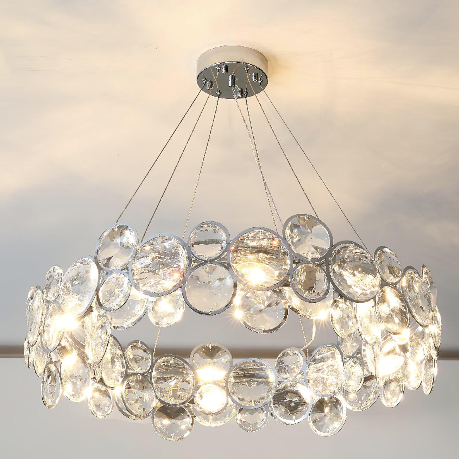 Chrome Round Crystal Chandelier - Image 43