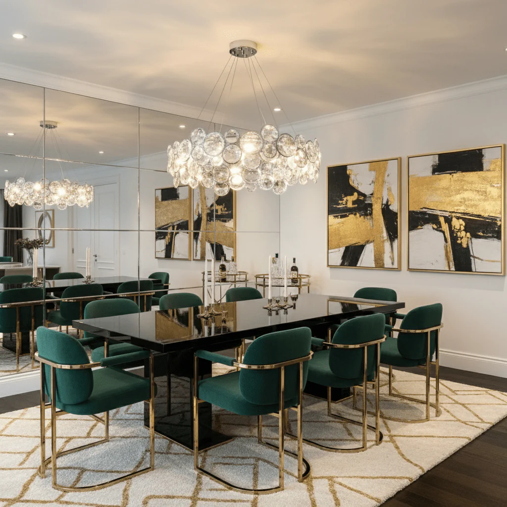 Chrome Round Crystal Chandelier - Image 7
