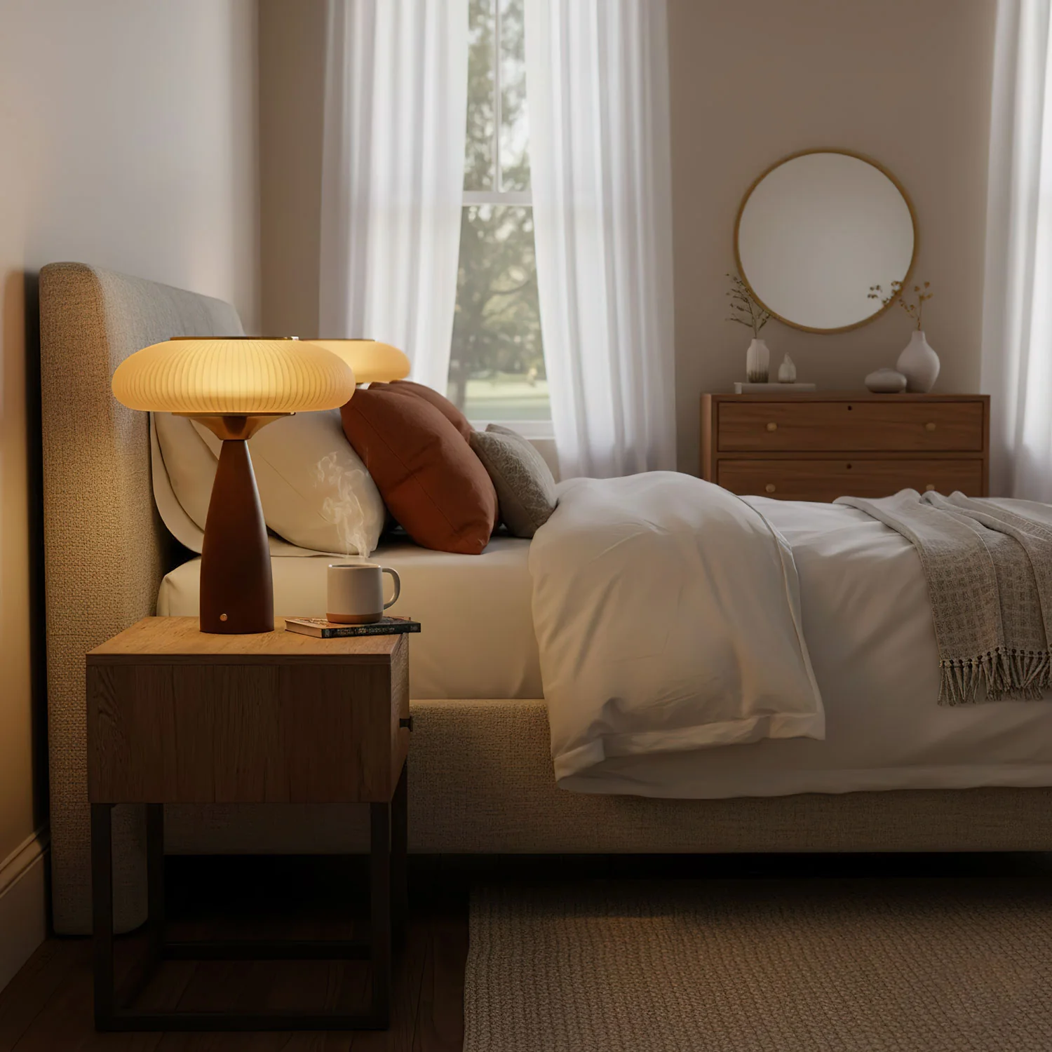 Cielo Wooden Rechargeable Table Lamp - Image 9