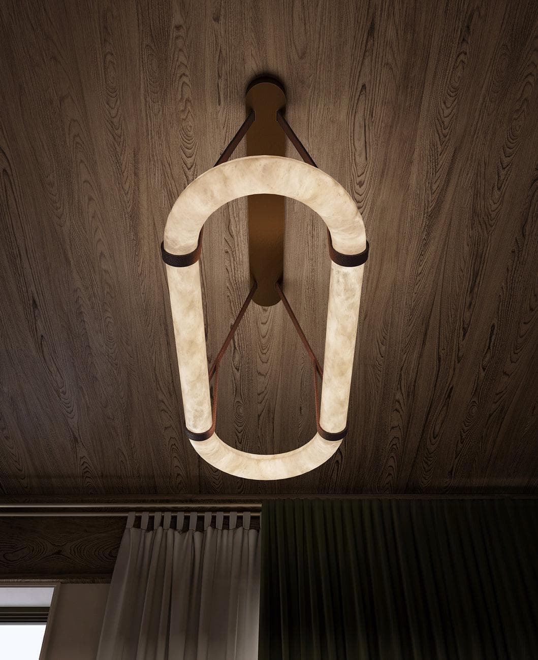 Circle Alabaster Chandelier - Image 16