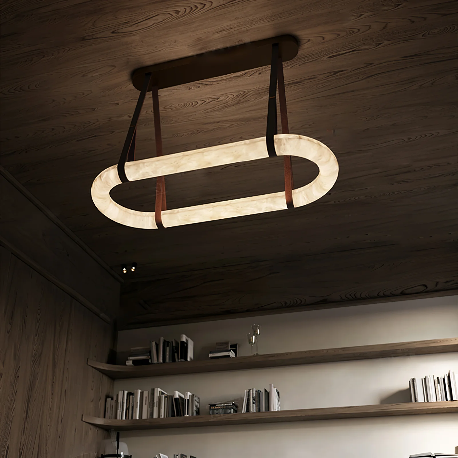 Circle Alabaster Chandelier - Image 17