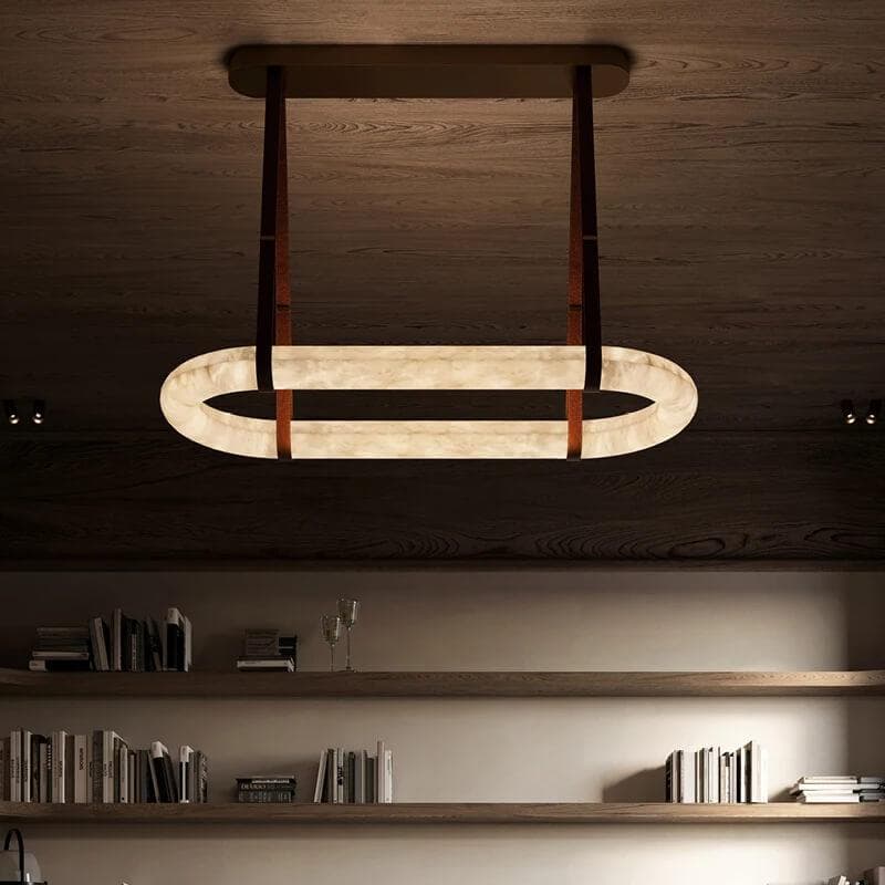 Circle Alabaster Chandelier - Image 2