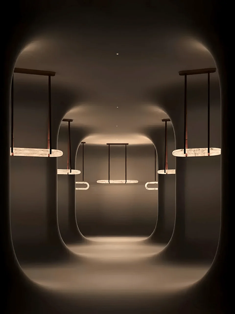 Circle Alabaster Chandelier - Image 4