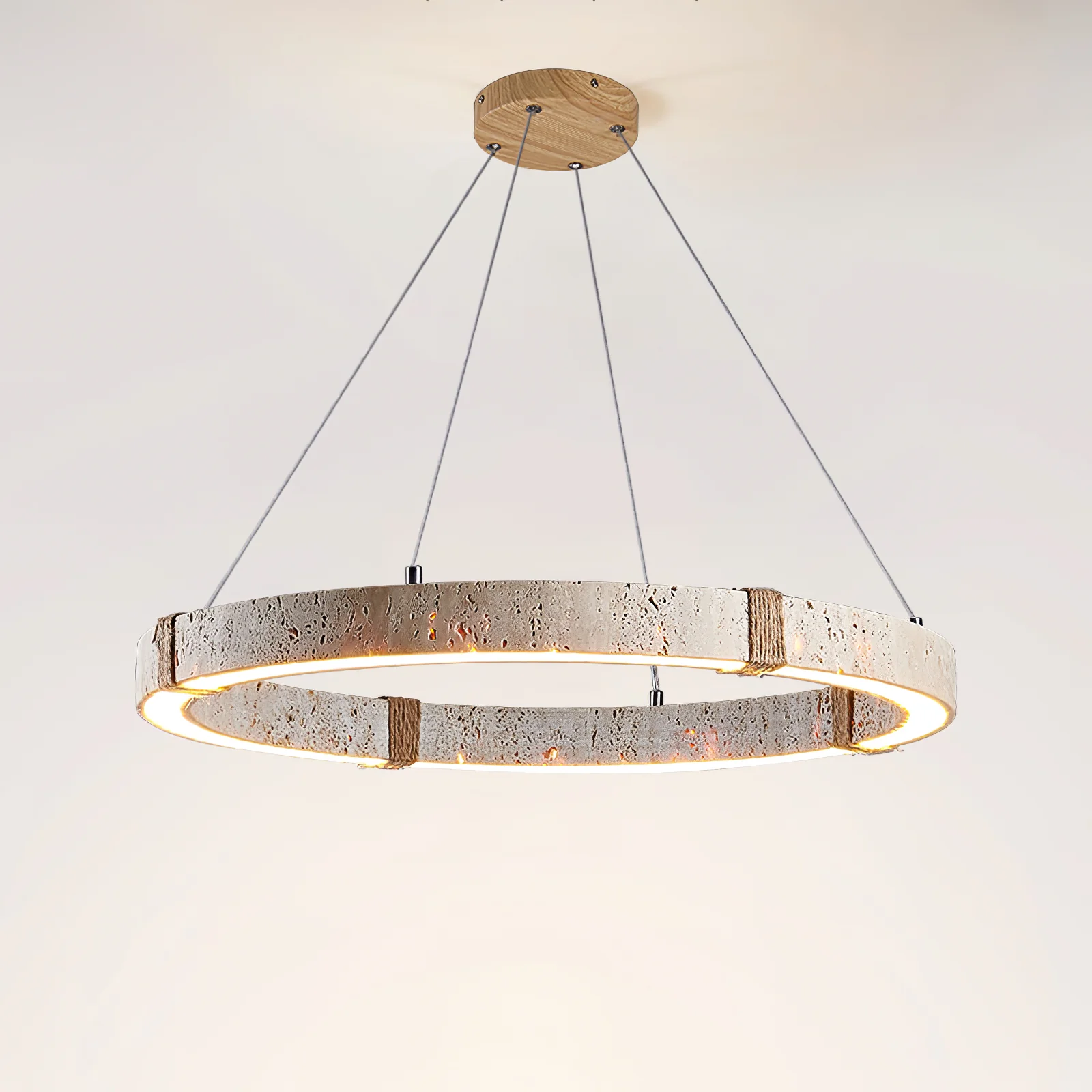 Circle Travertine Pendant Lamp - Image 10