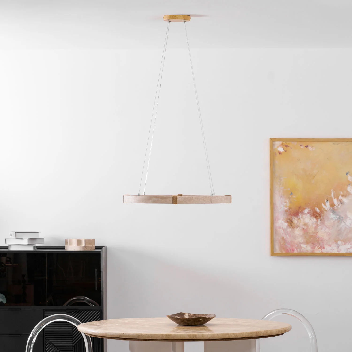 Circle Travertine Pendant Lamp - Image 23
