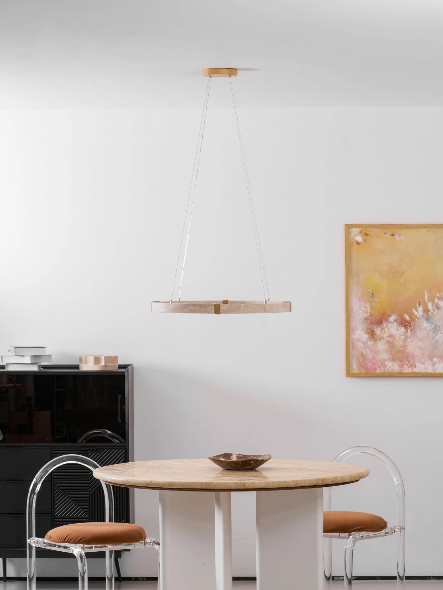 Circle Travertine Pendant Lamp - Image 24