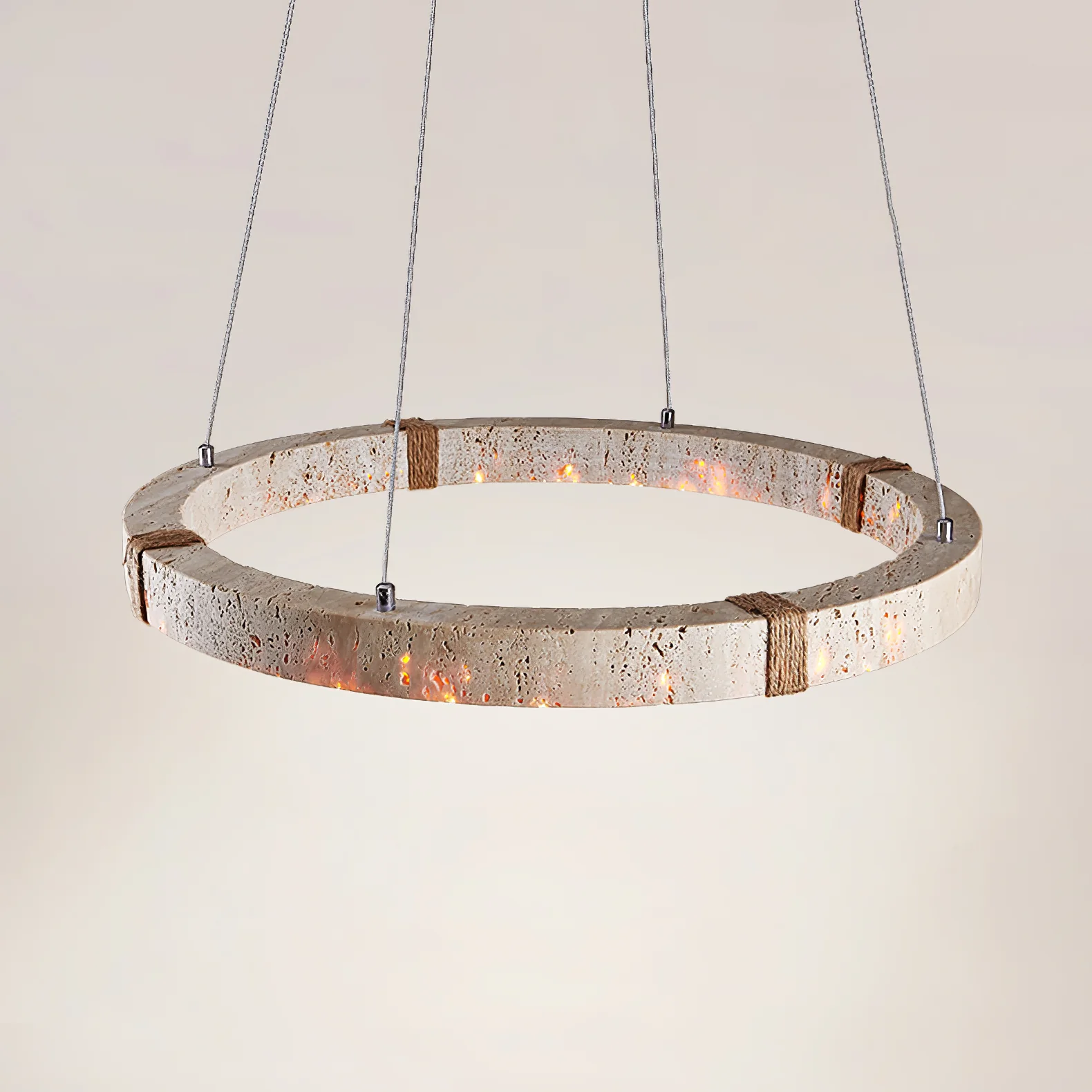 Circle Travertine Pendant Lamp - Image 7