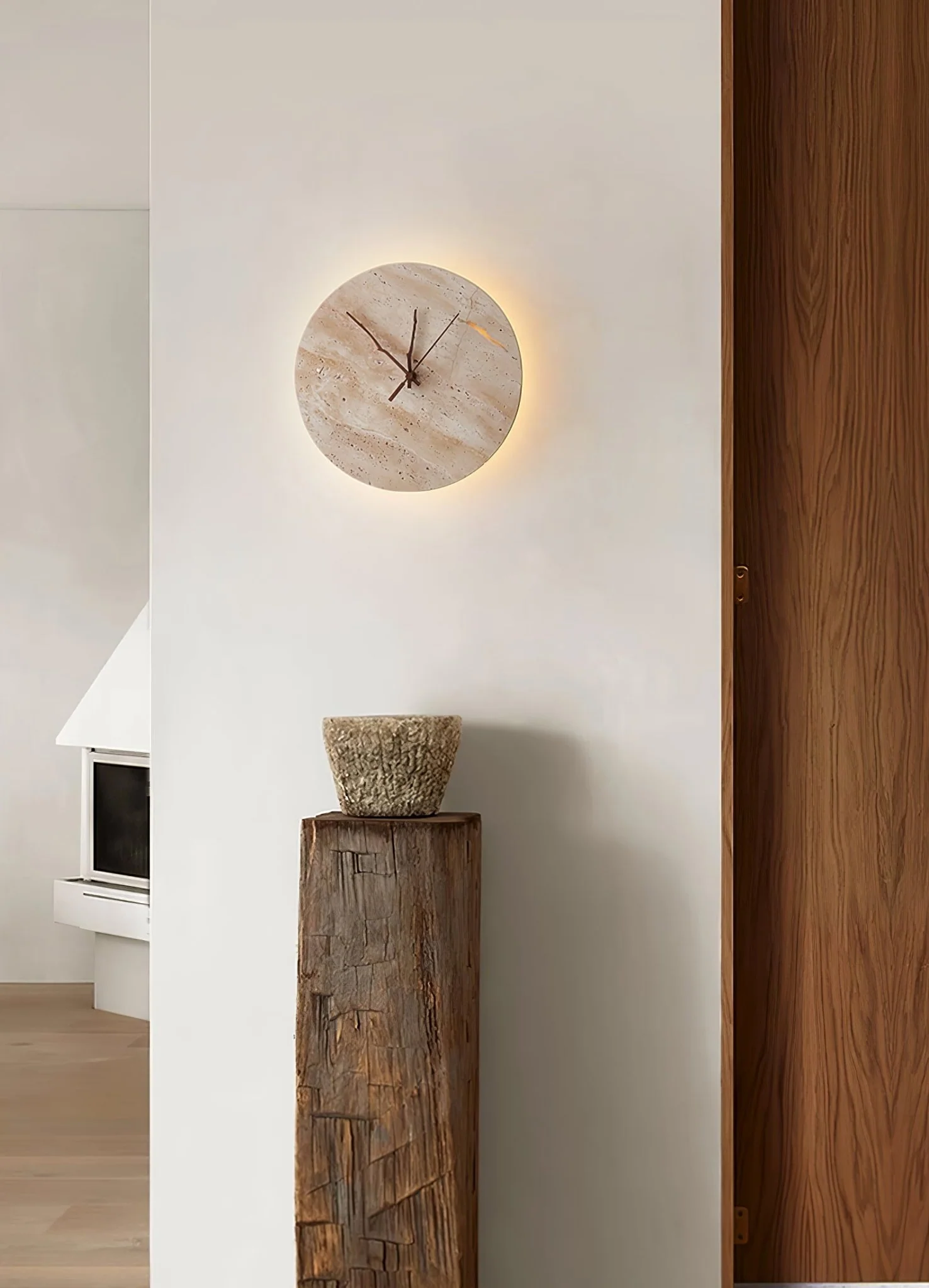 Clock Travertine Wall Lamp - Image 13