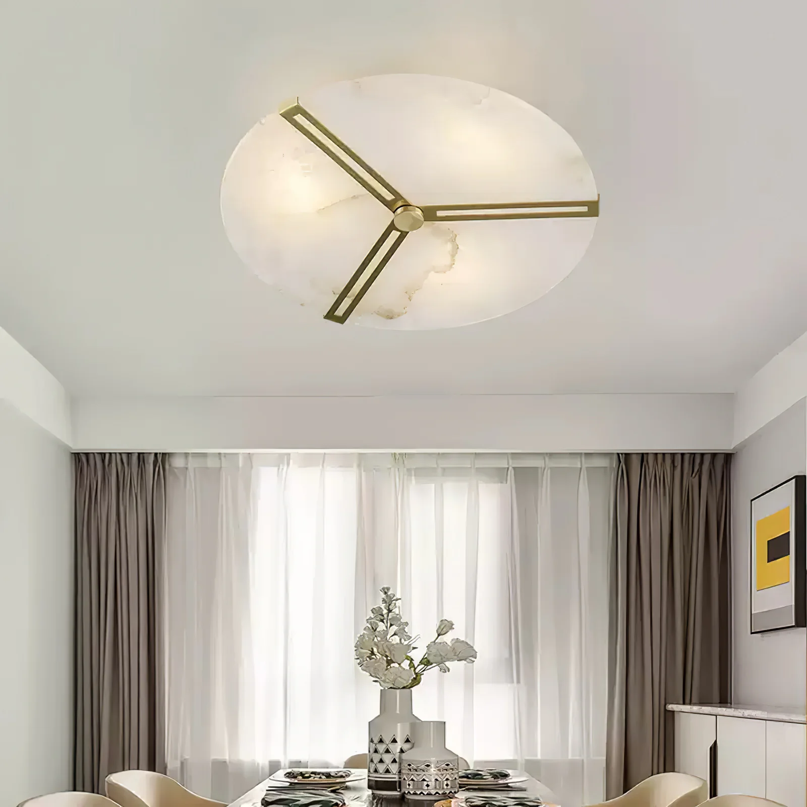 Clocks Alabaster Ceiling Light - Image 10