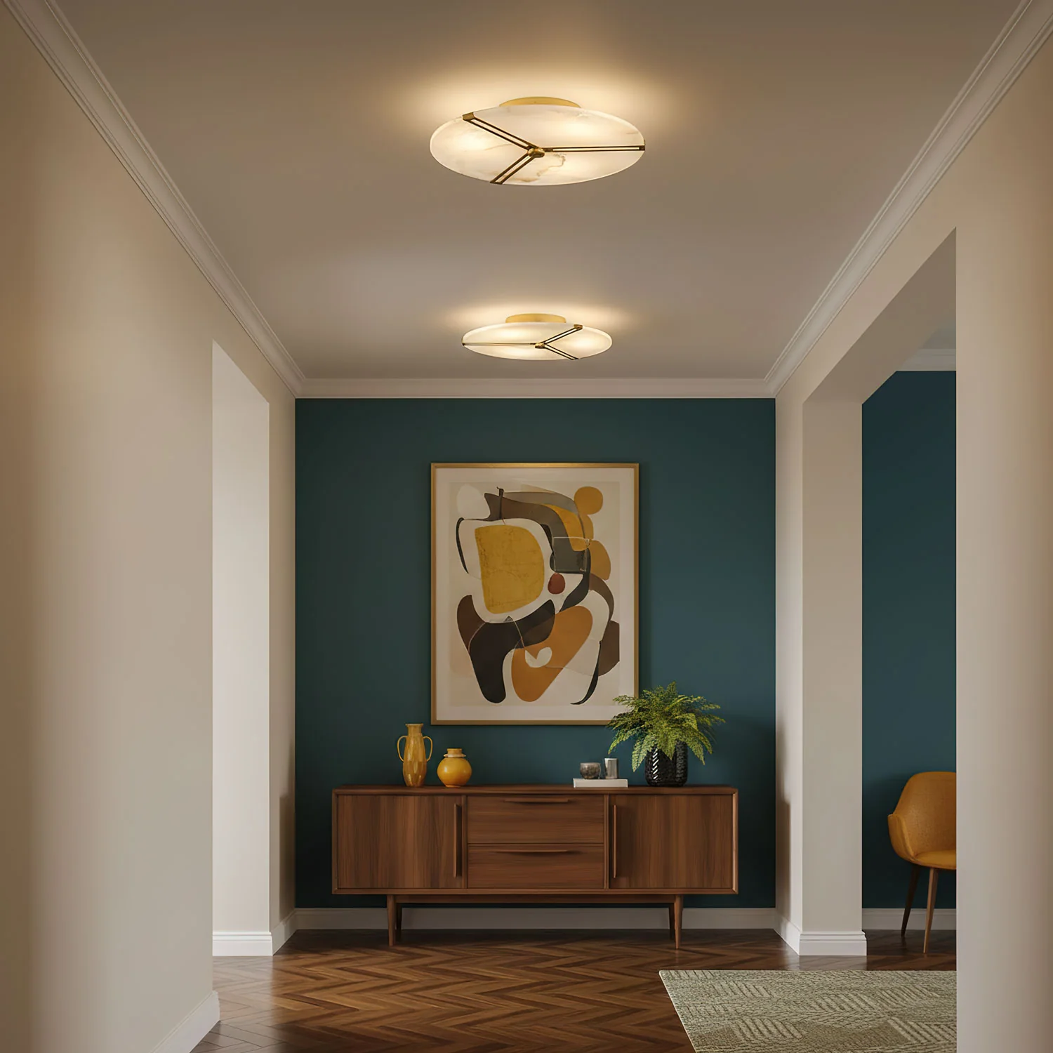 Clocks Alabaster Ceiling Light - Image 3