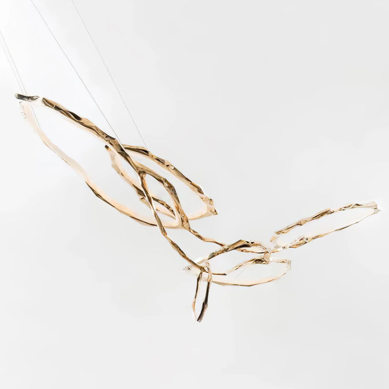 Cloud Rings Series Brass Chandelier - Image 20