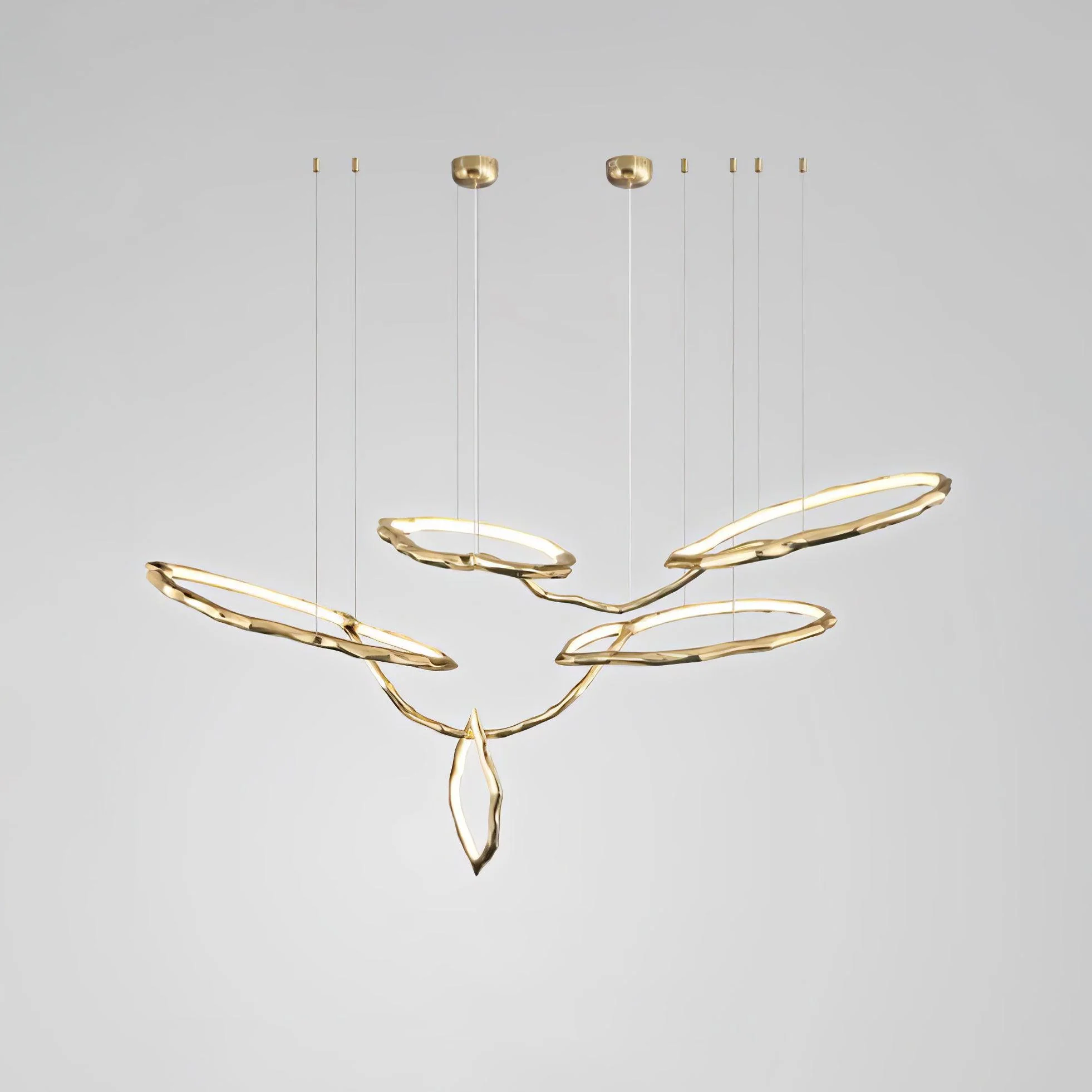 Cloud Rings Series Brass Chandelier - Image 25