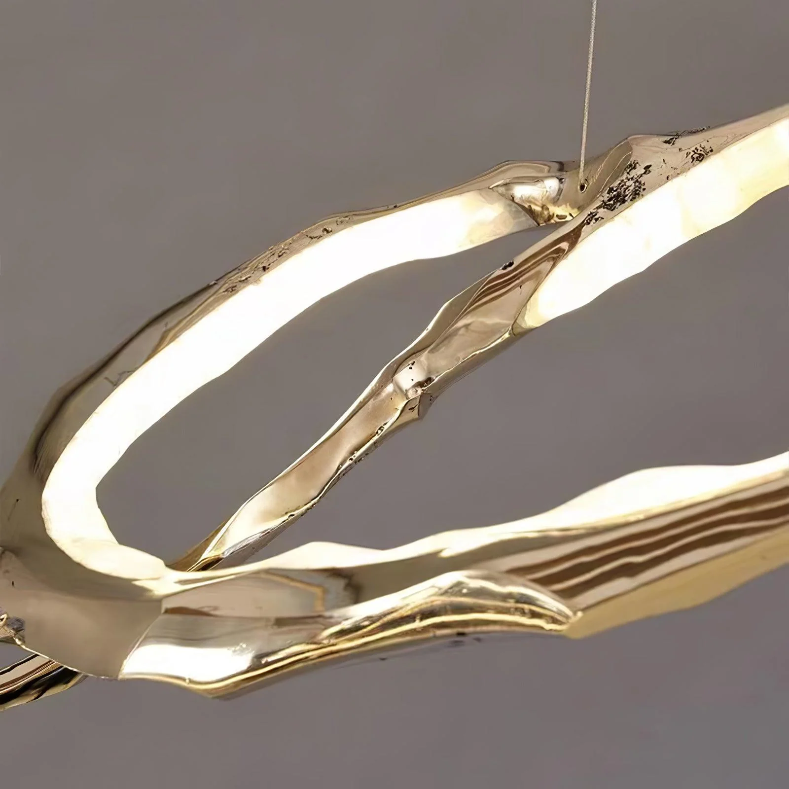 Cloud Rings Series Brass Chandelier - Image 55
