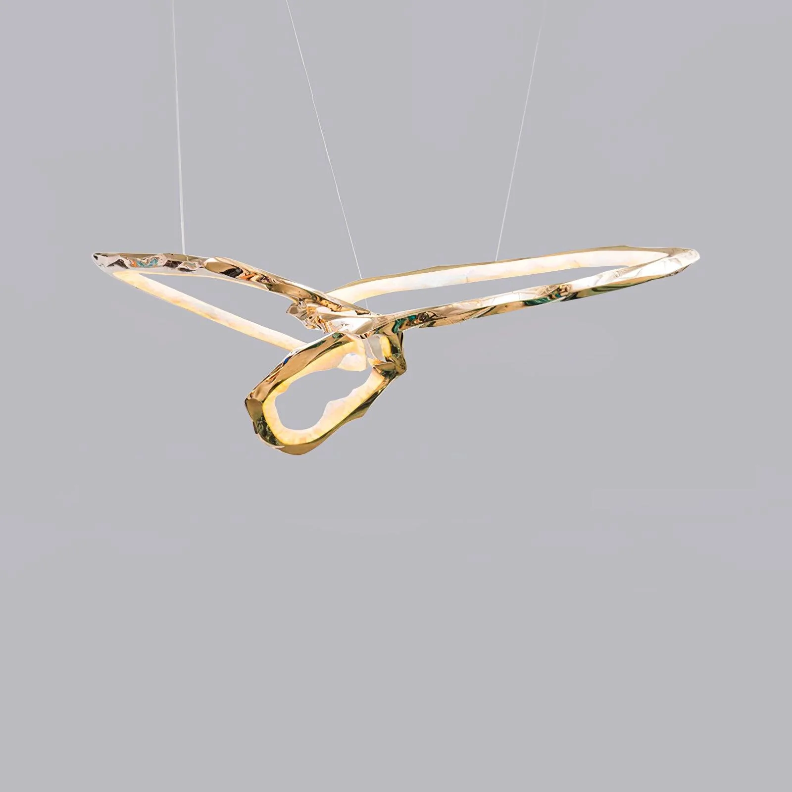 Cloud Rings Series Brass Chandelier - Image 60