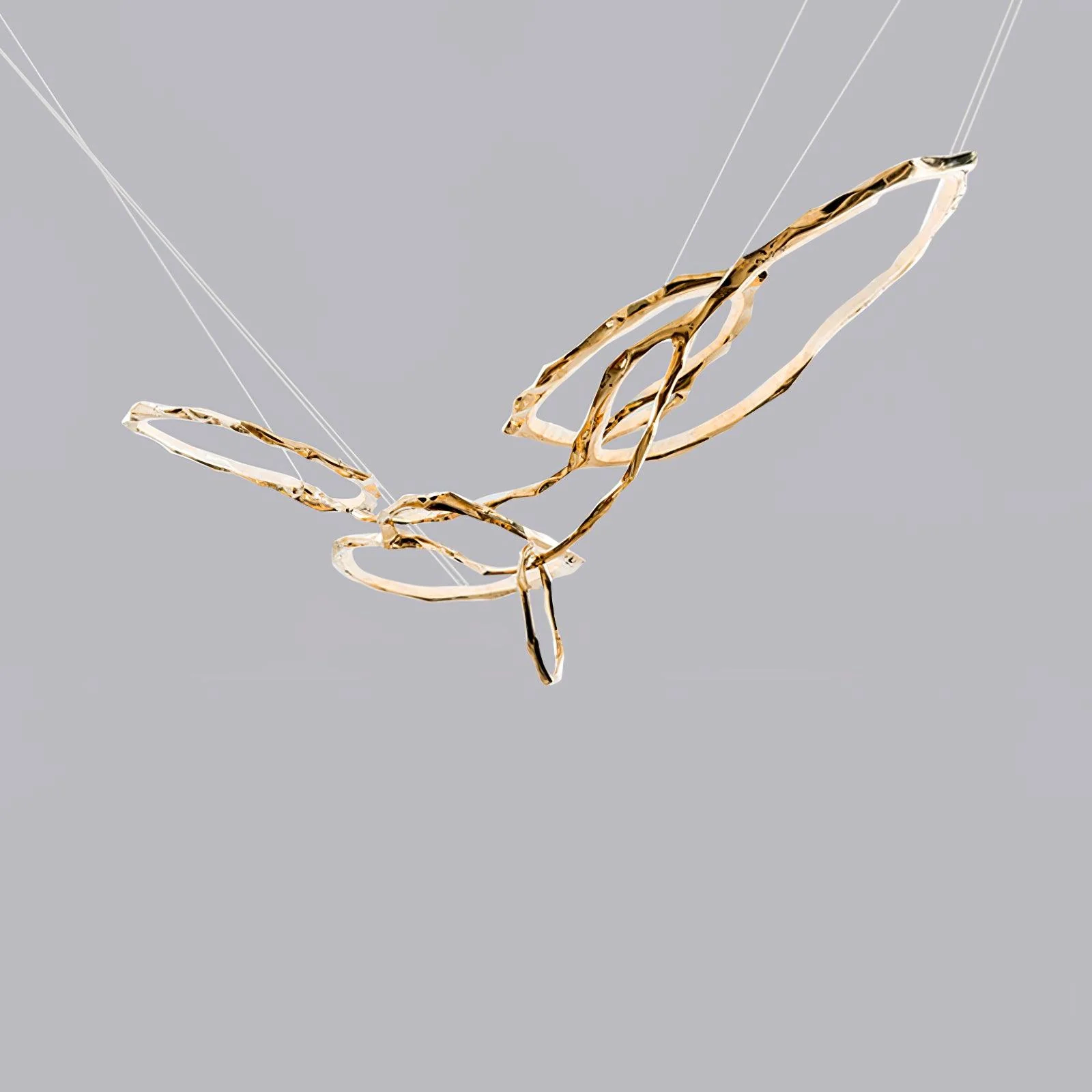 Cloud Rings Series Brass Chandelier - Image 61