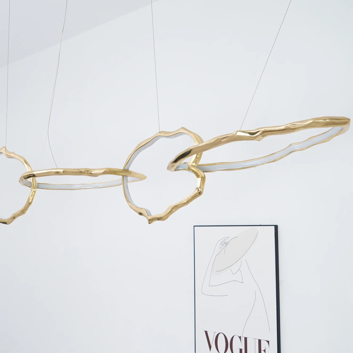 Cloud Rings Series Brass Chandelier - Image 64