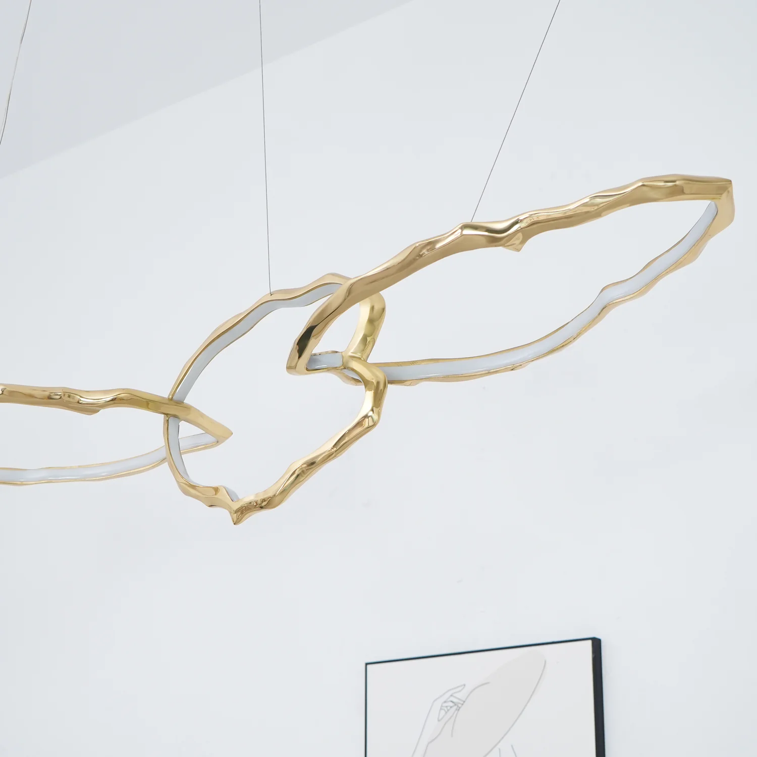 Cloud Rings Series Brass Chandelier - Image 68