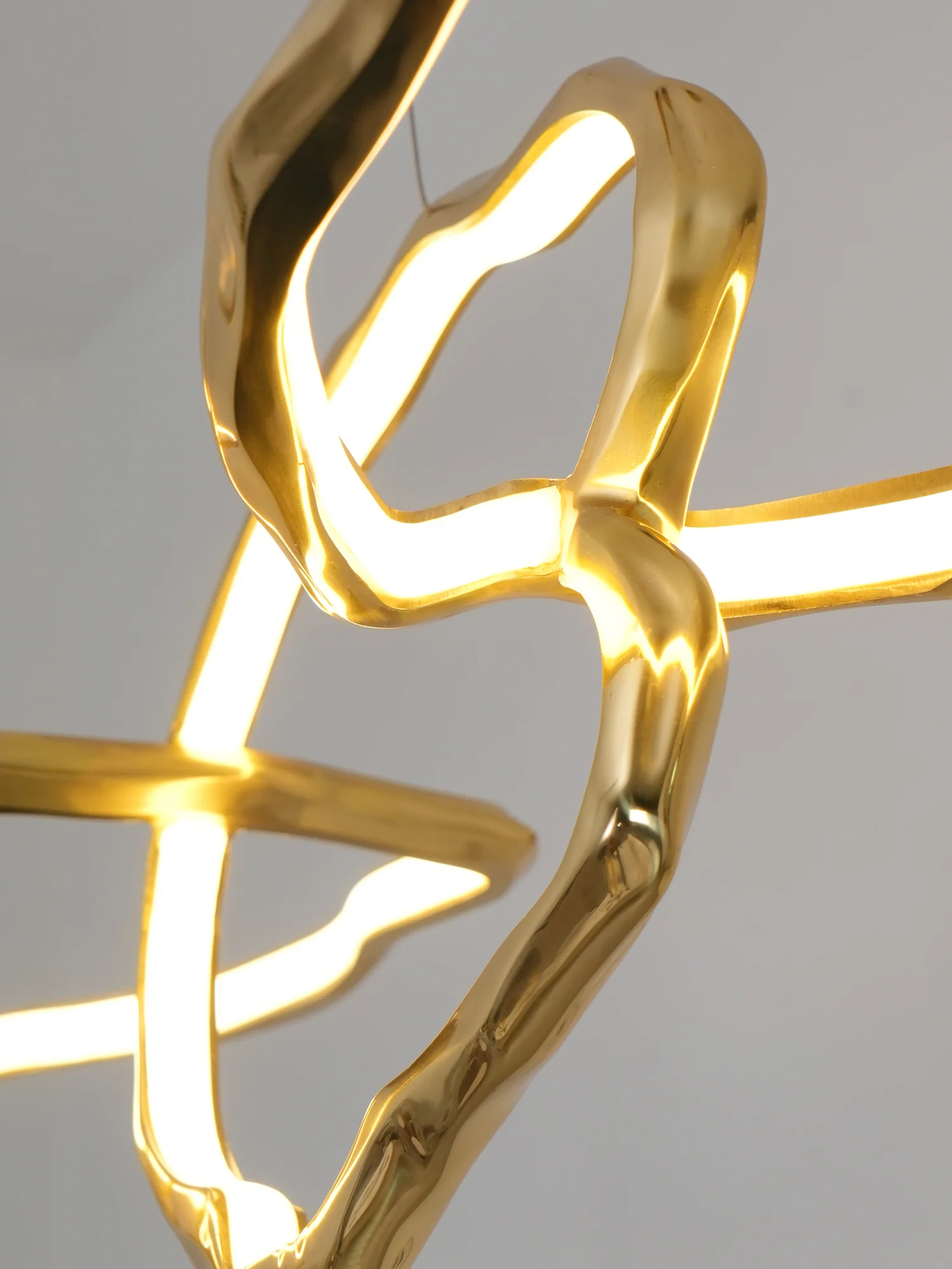 Cloud Rings Series Brass Chandelier - Image 71