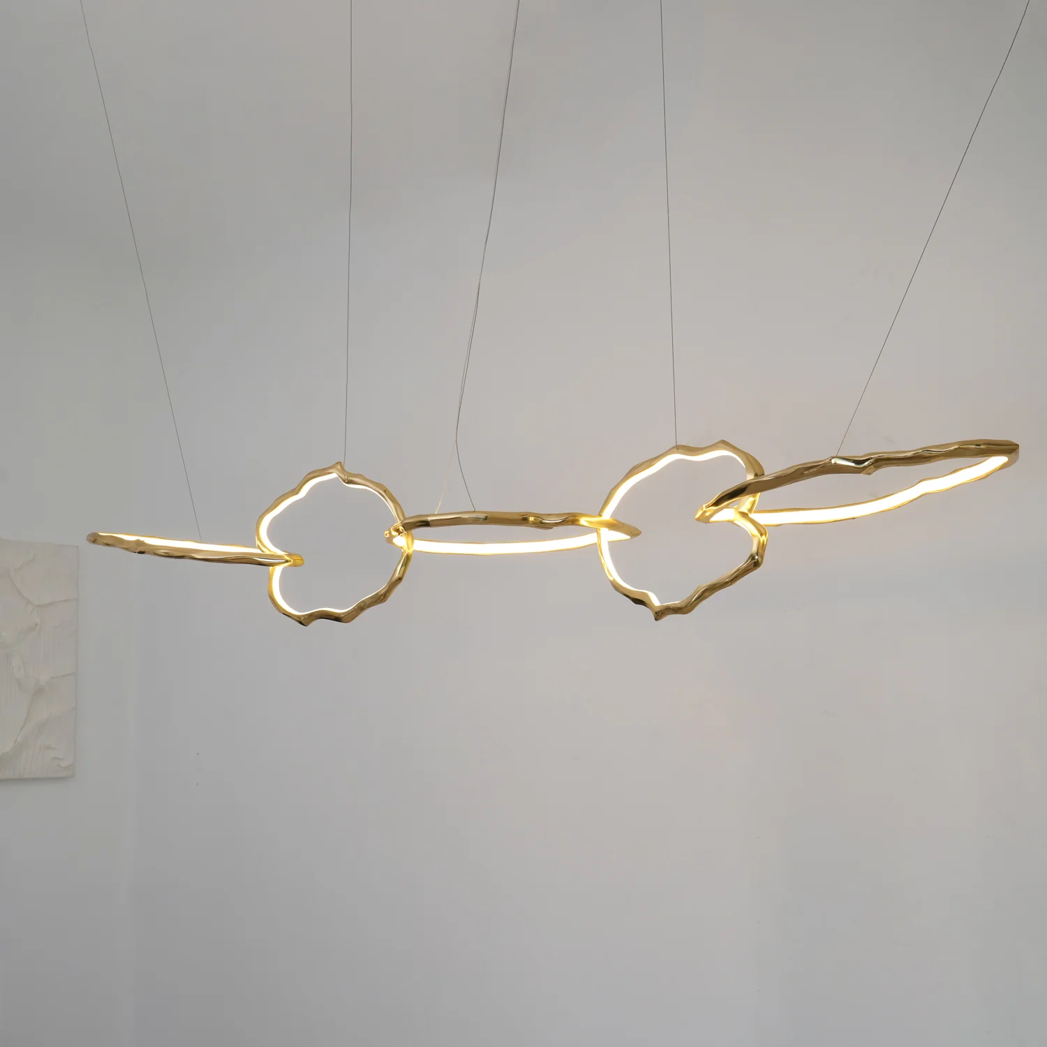 Cloud Rings Series Brass Chandelier - Image 73