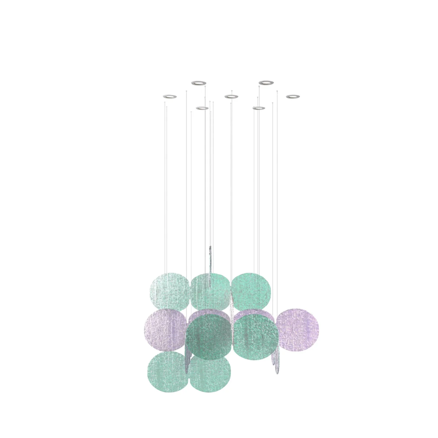 Clouds Iridescent Disc Chandelier - Image 11