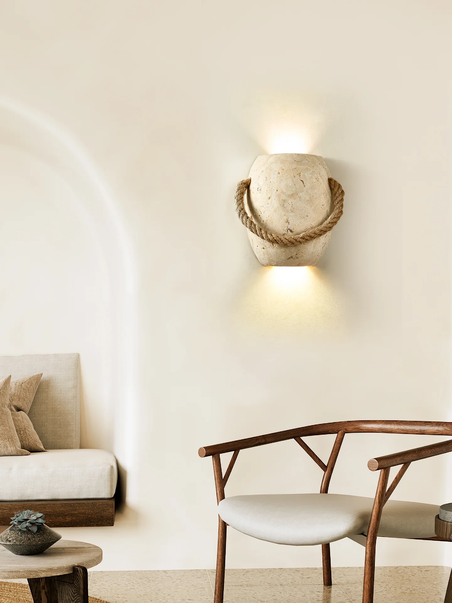 Coastal Rope Stone Wall Sconce - Image 16