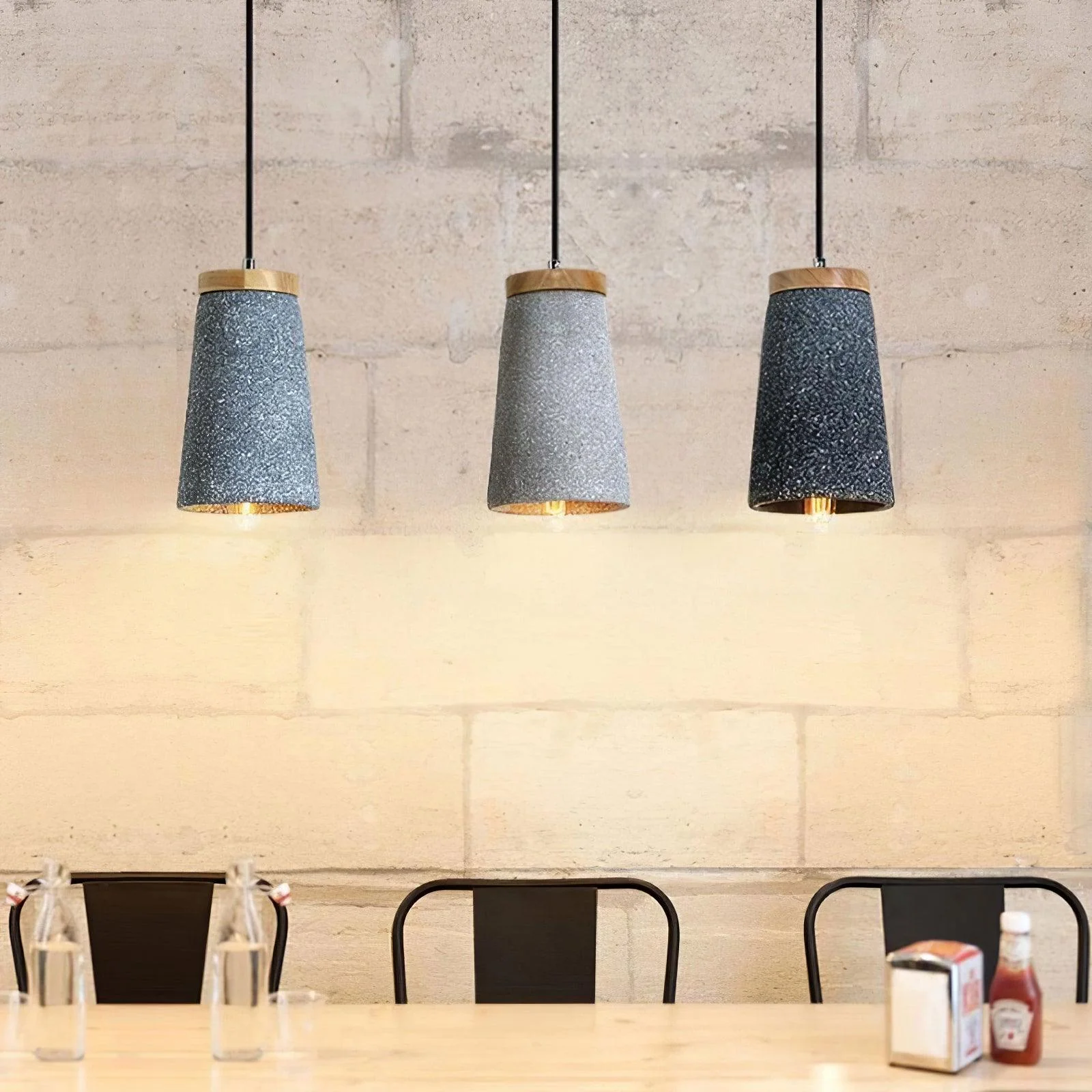 Coburg Wood Cement Pendant Light - Image 3
