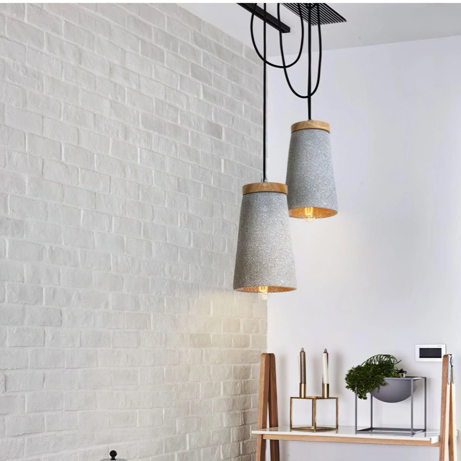 Coburg Wood Cement Pendant Light - Image 5