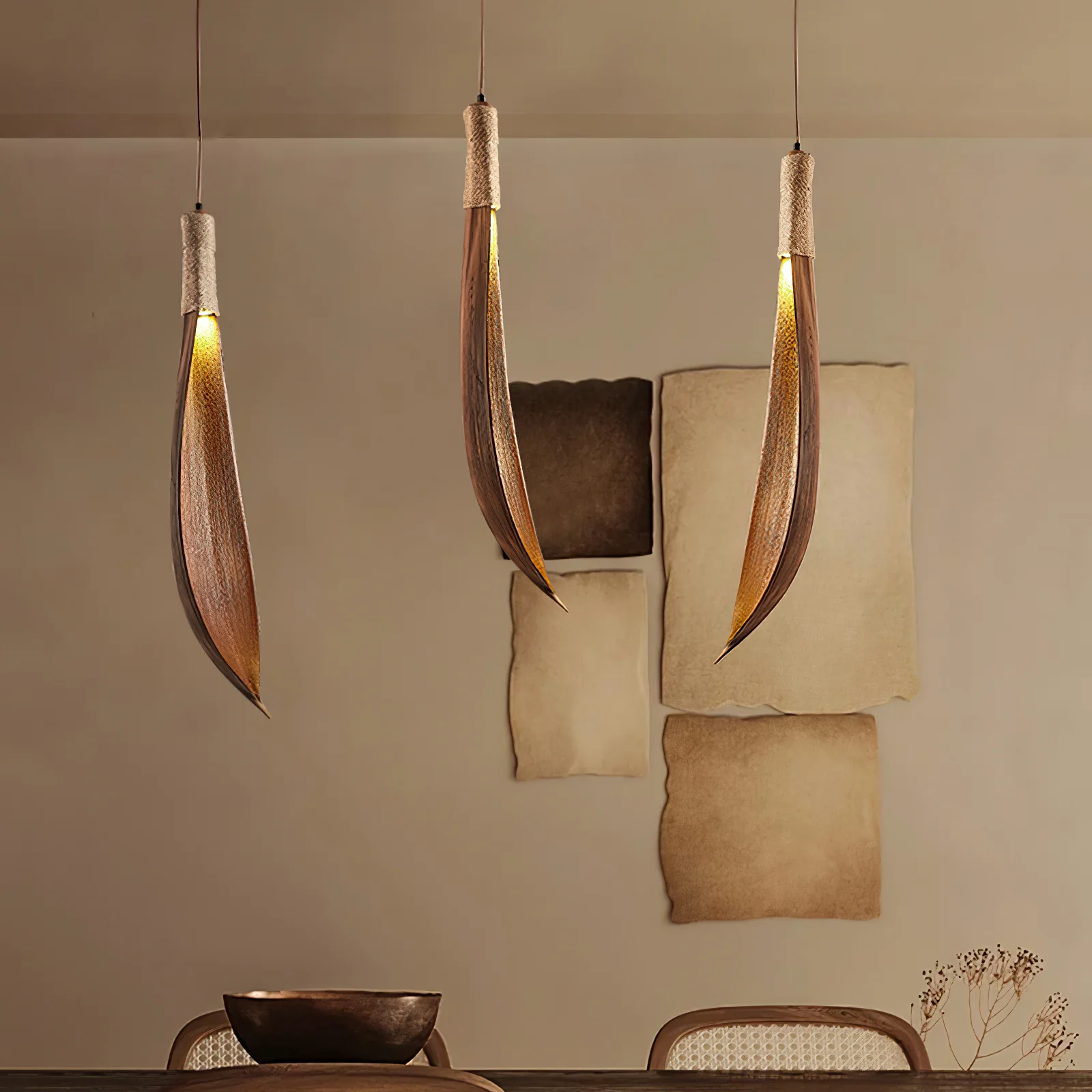 Cocoa Leaf Pendant Lamp - Image 13