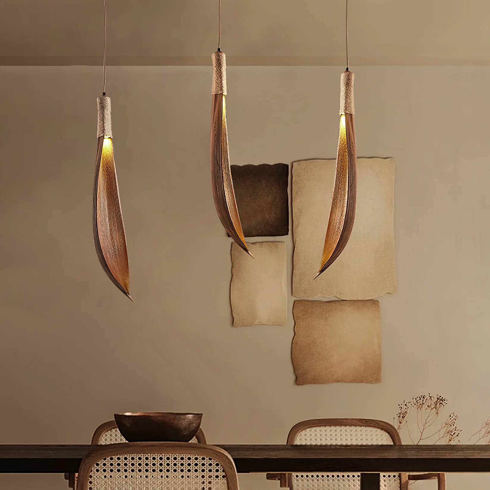 Cocoa Leaf Pendant Lamp - Image 4