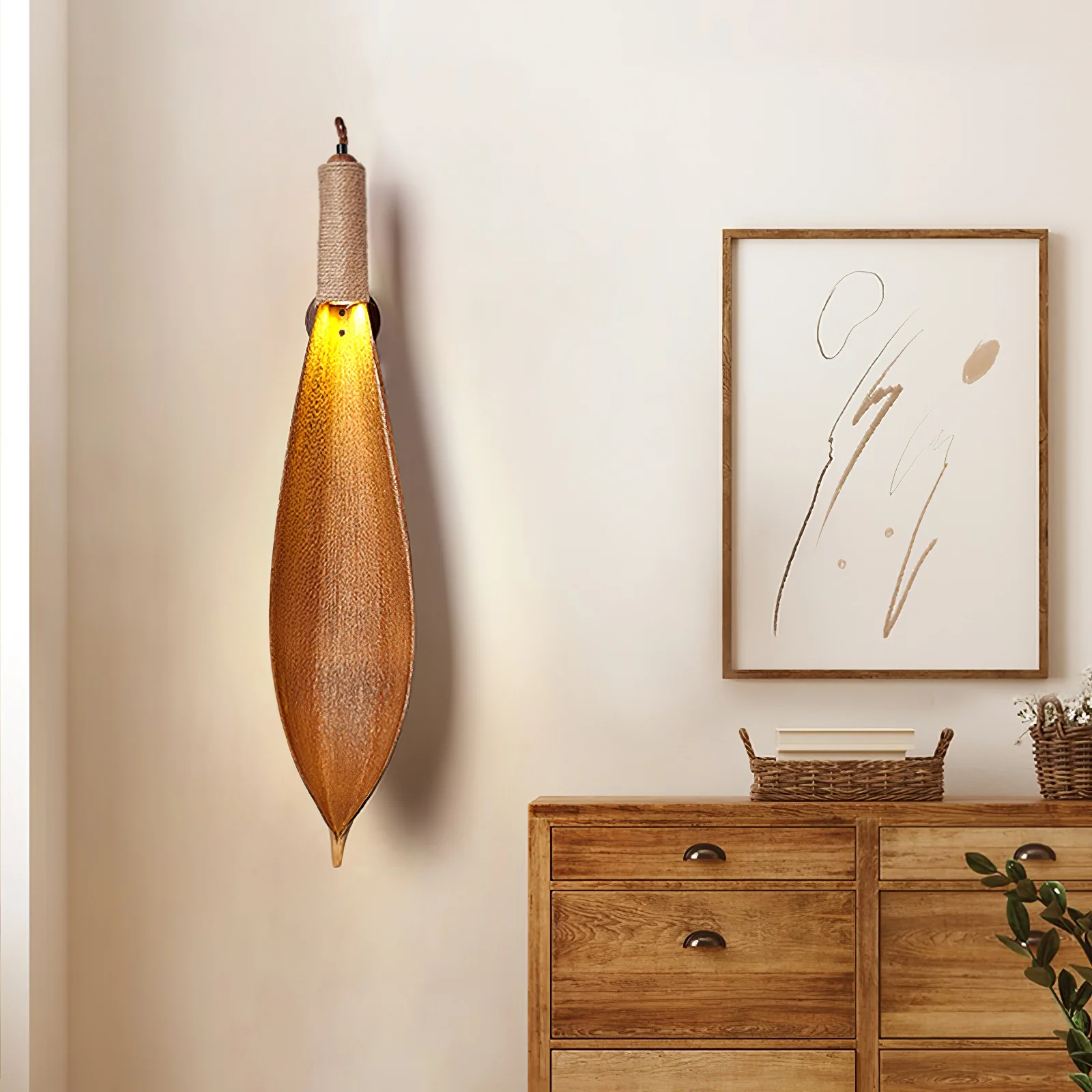 Cocoa Leaf Wall Sconce - Image 6