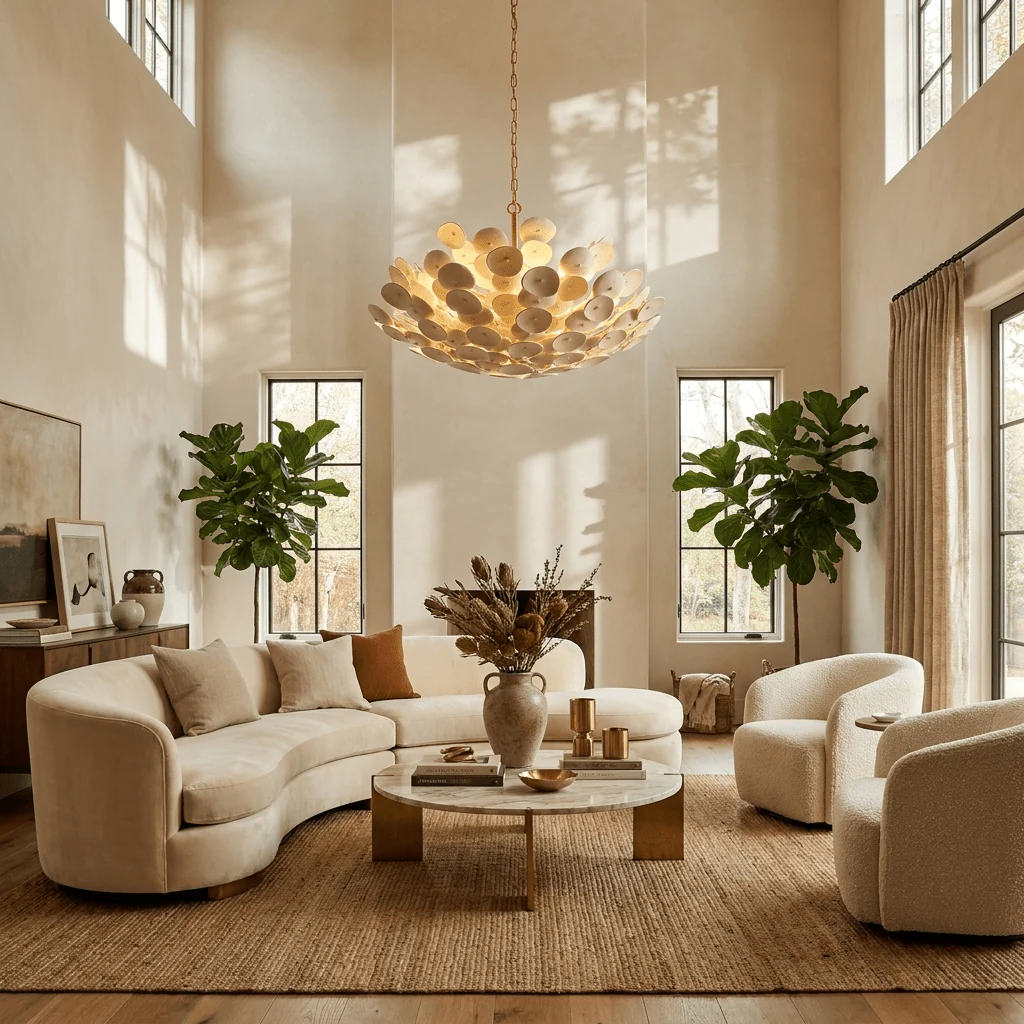 Coconut Disc Chandelier - Image 16