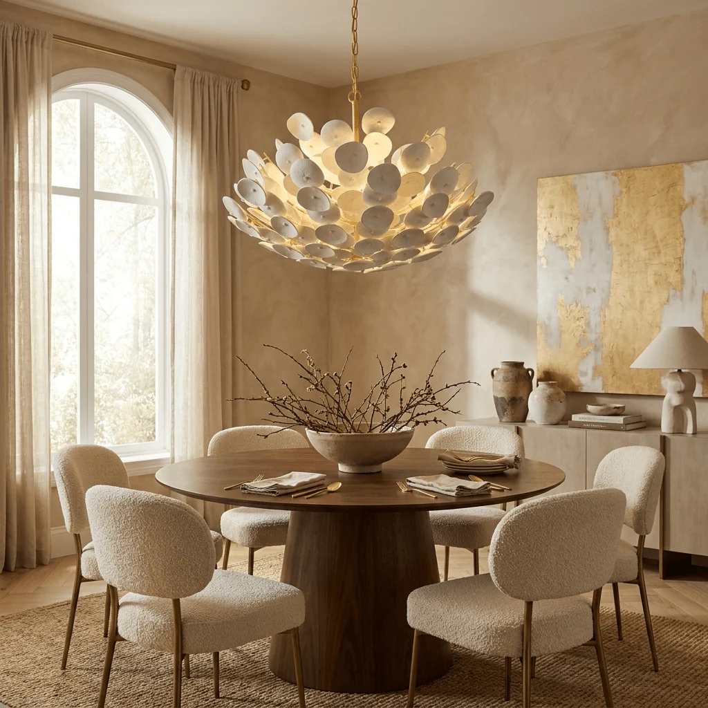 Coconut Disc Chandelier - Image 4