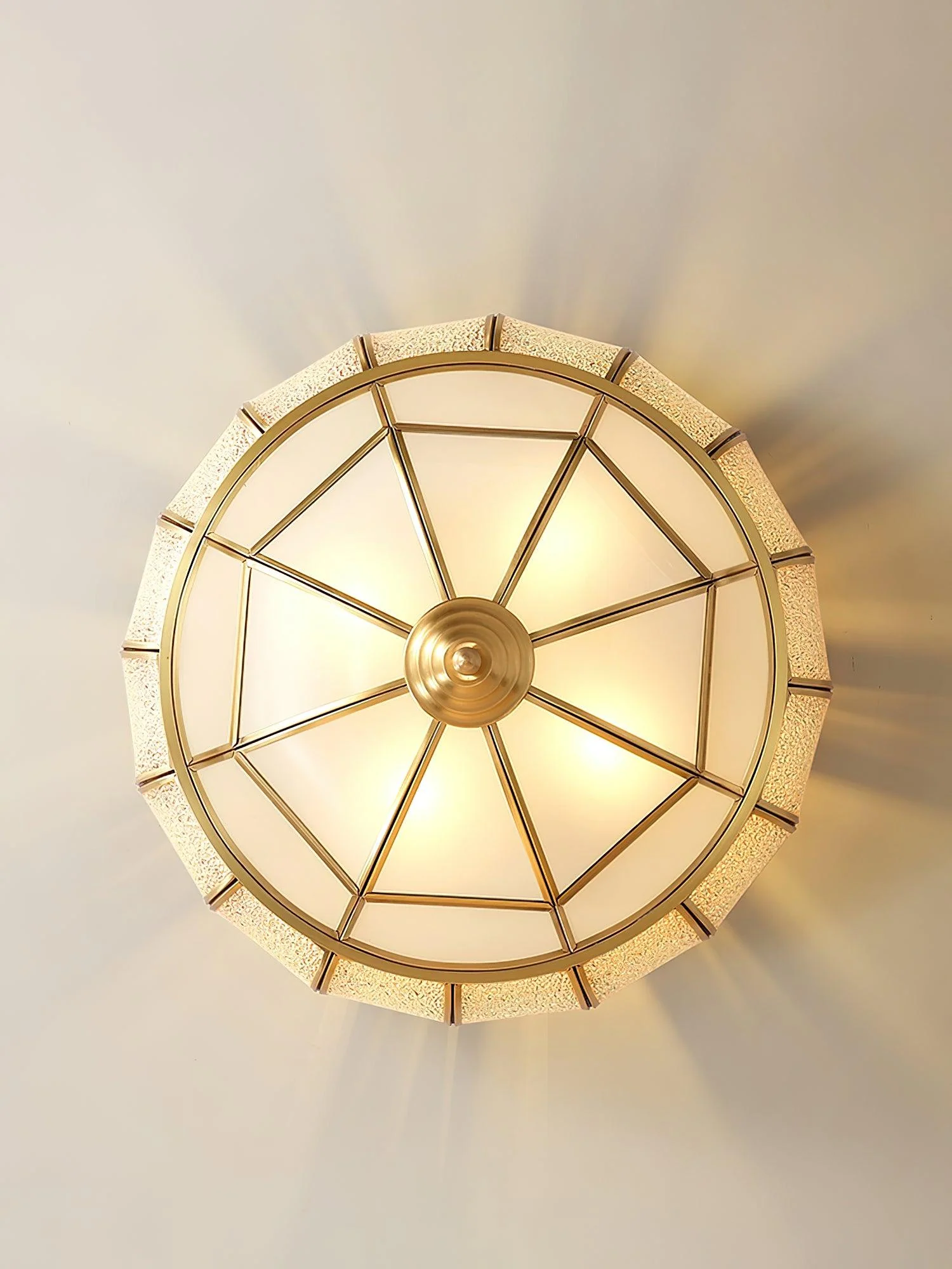 Colonial Glass Drum Ceiling Light - Image 17