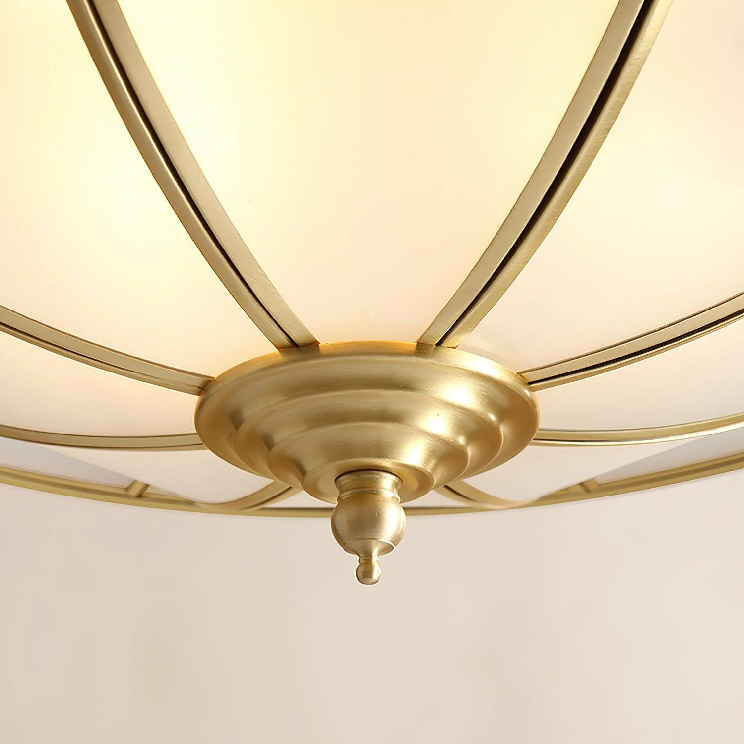 Colonial Glass Drum Ceiling Light - Image 25