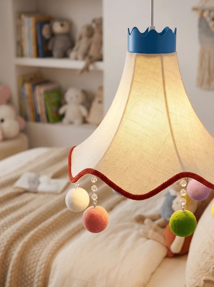 Colorful Kids Fabric Pendant Light - Image 4
