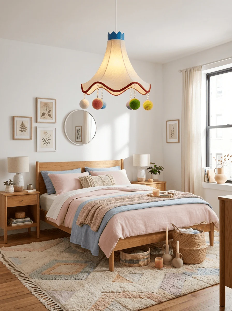 Colorful Kids Fabric Pendant Light - Image 6