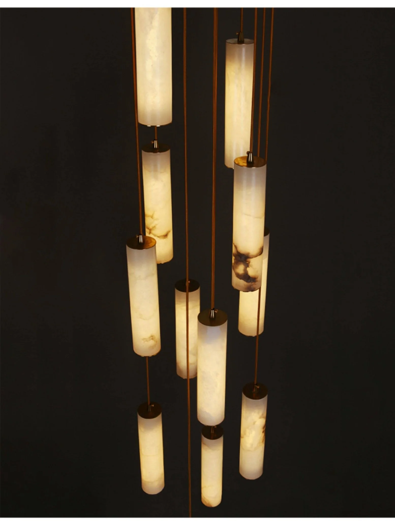 Column Alabaster Staircase Chandelier - Image 10